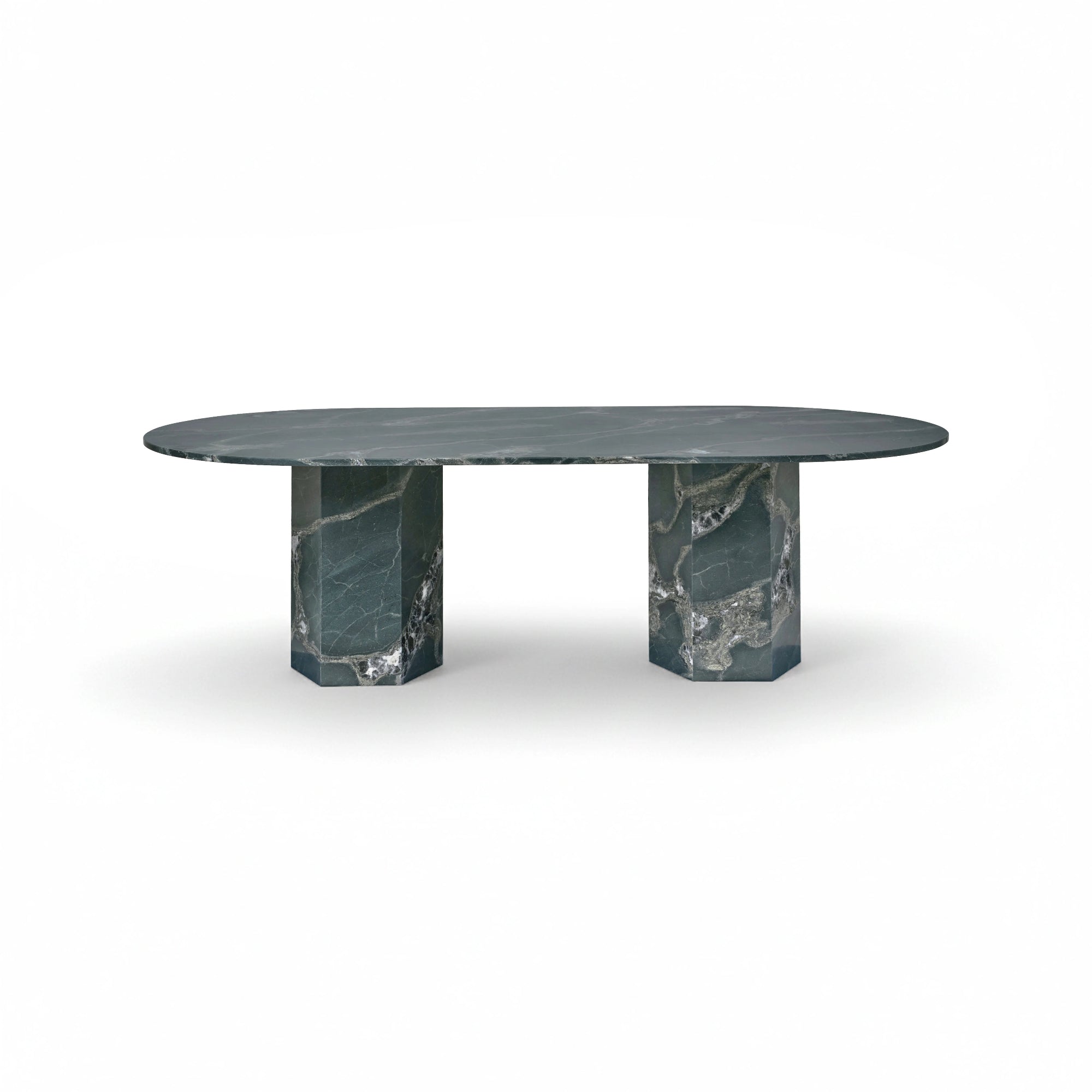 Epic 10137196 Elliptical Outdoor Dining Table - Botanic Green Quartzite-3