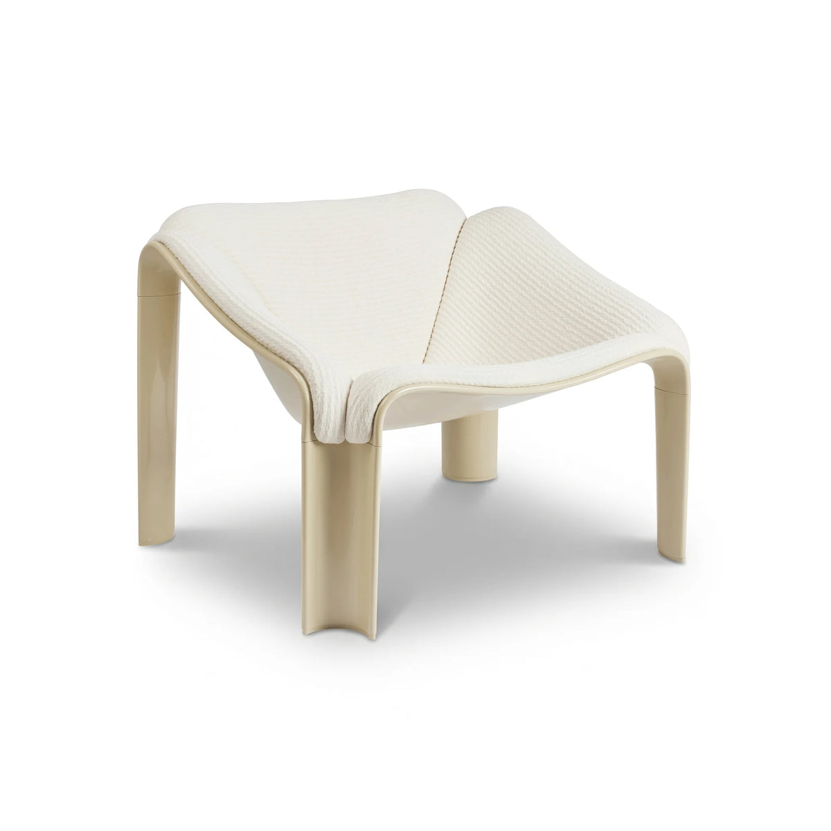 F300 Lounge Chair - Alabaster White/Fabric B (Alberobello 027)-1