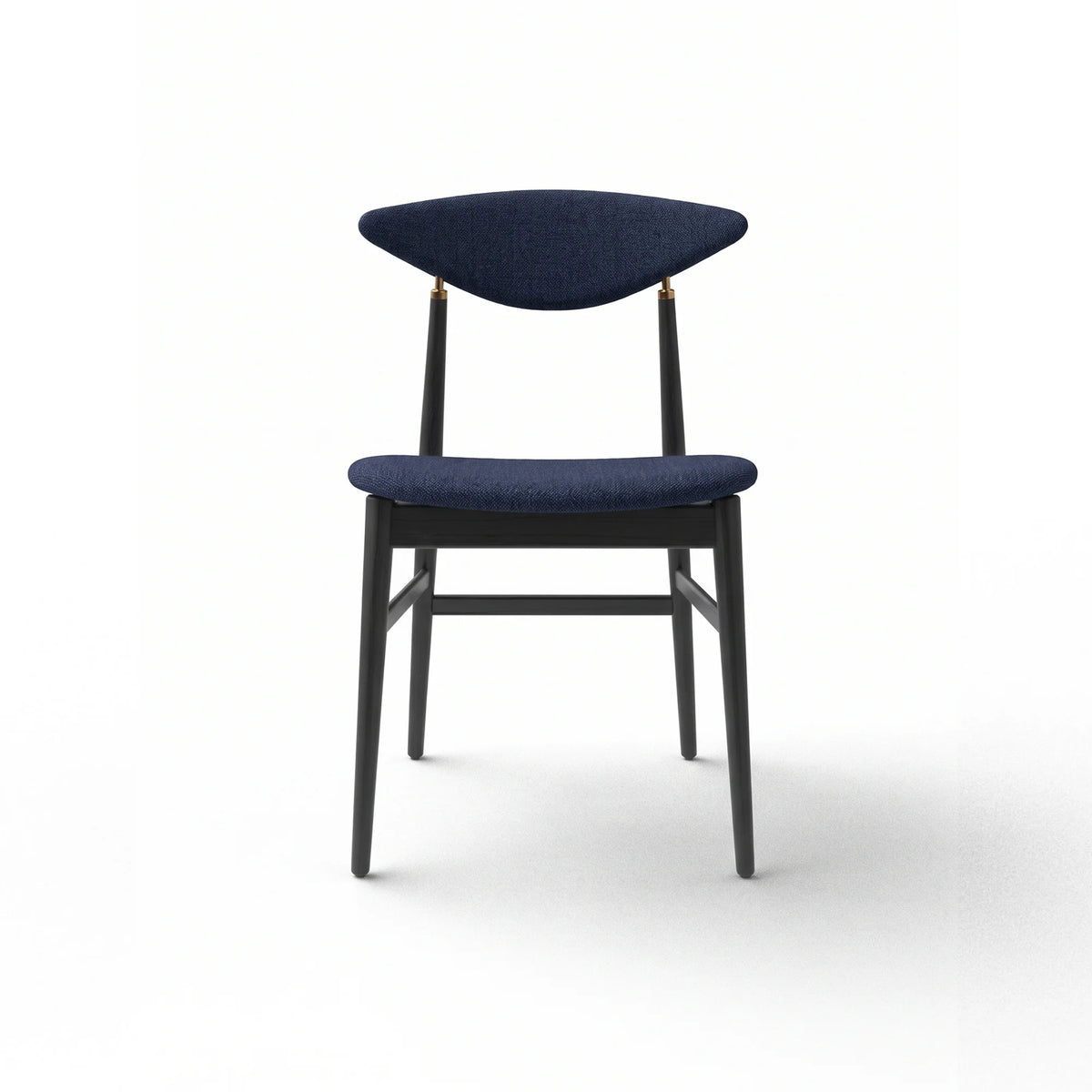 Gent 10616 Dining Chair - Black Stained Ash Semi Matt Lacquered/Fabric C (Vidar 4 0554)-3