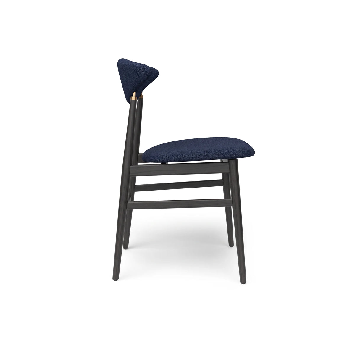Gent 10616 Dining Chair - Black Stained Ash Semi Matt Lacquered/Fabric C (Vidar 4 0554)-5