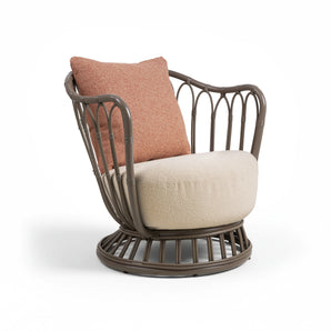 Grace 61732 Outdoor Lounge Chair - Mushroom Grey / Fabric B (Lorkey 41) / Fabric B (Lorkey 44)