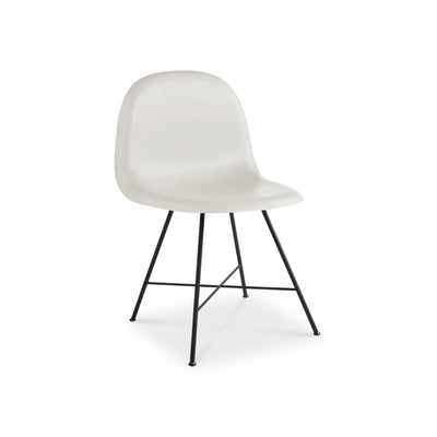 Gubi 3D 61846 Dining Chair - Black Matt/Alabaster White