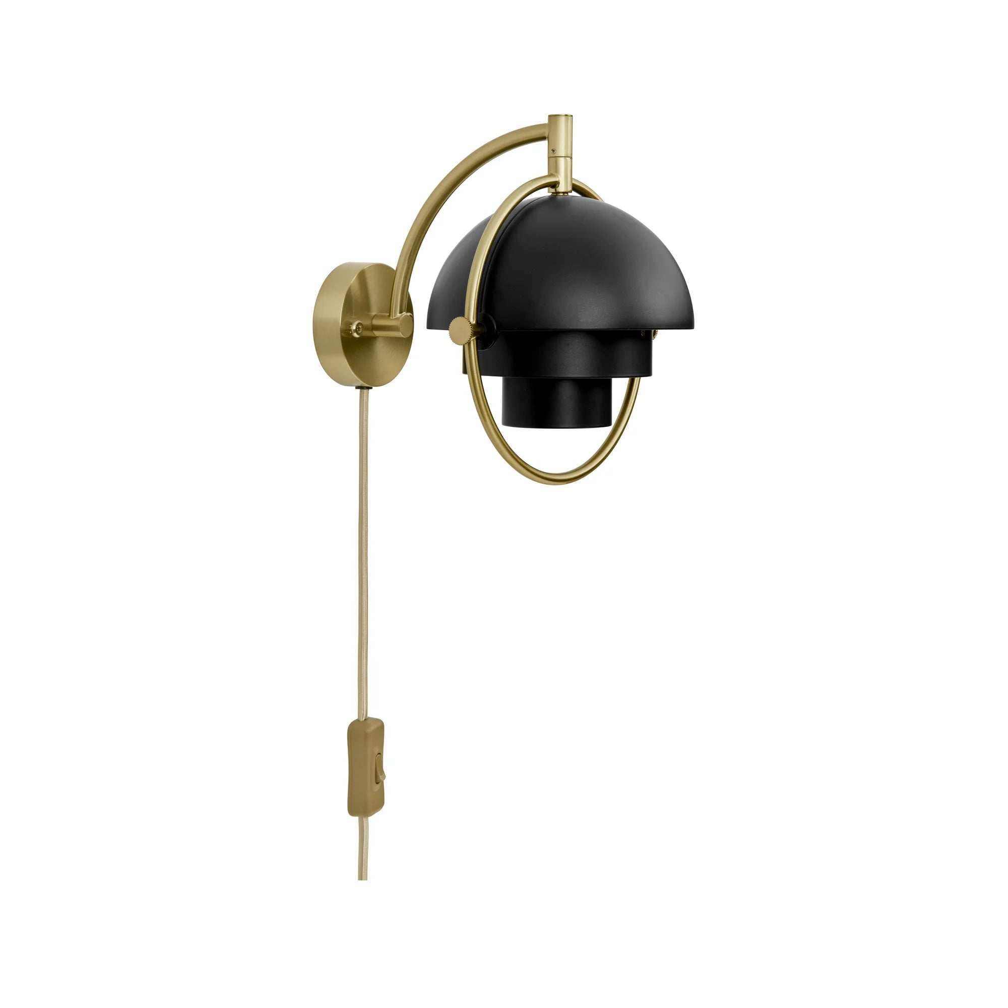 Multi-Lite Wall Lamp - Brass/Black Semi Matt-1