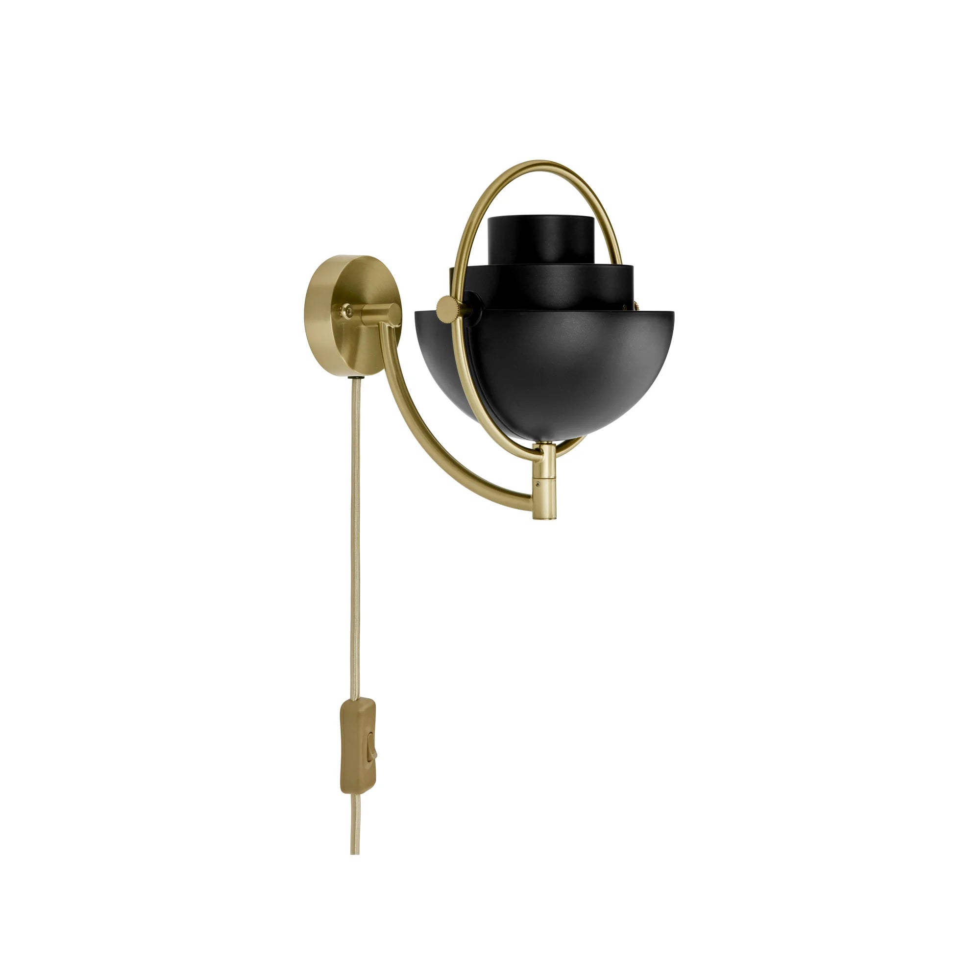 Multi-Lite Wall Lamp - Brass/Black Semi Matt-4