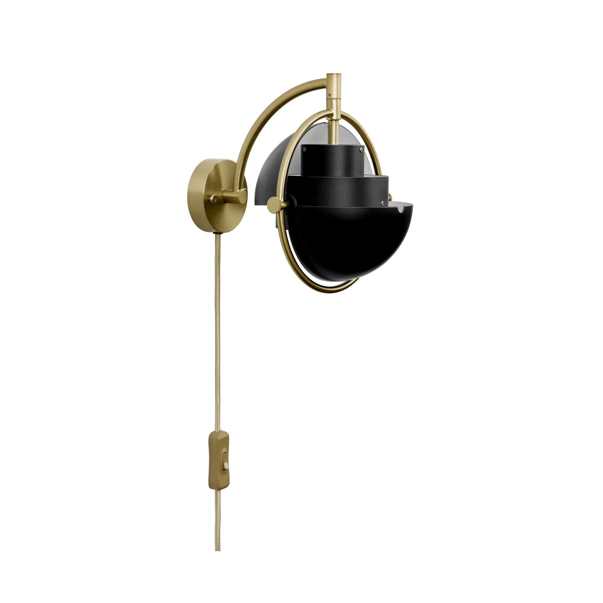 Multi-Lite Wall Lamp - Brass/Black Semi Matt-6