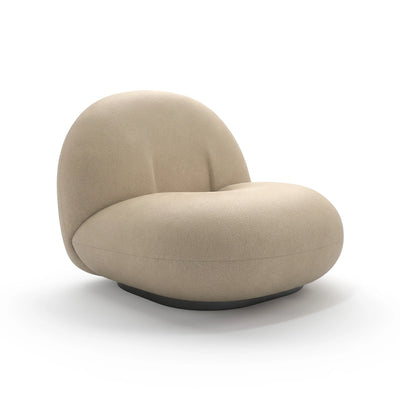 Pacha 24361 Swivel With Armrests Armchair - Black Semi Matt / Leather F (Chamois 1709 Caramel)