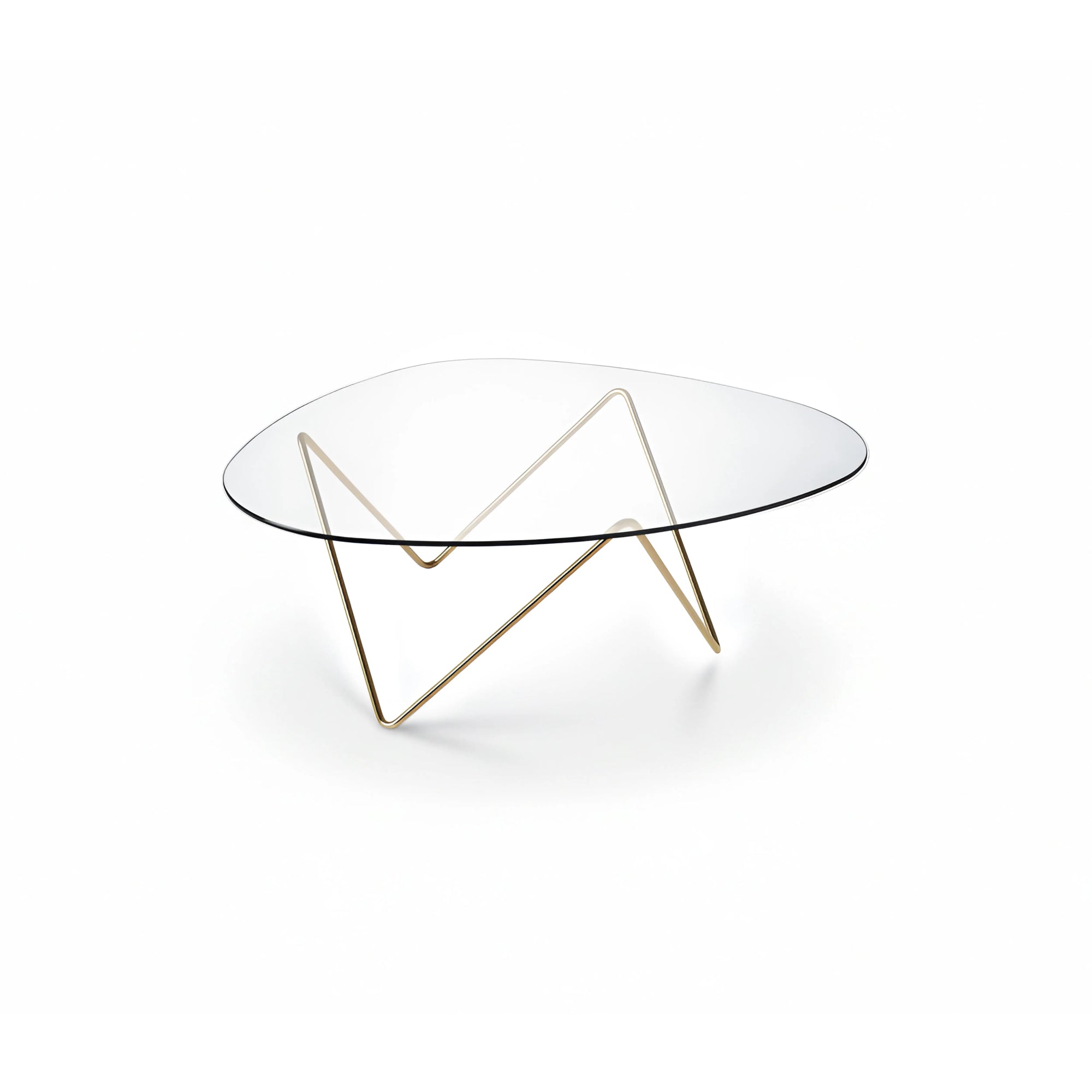 Pedrera 10014675 Coffee Table - Brass/Transparent Glass-3
