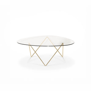 Pedrera 10014675 Coffee Table - Brass/Transparent Glass