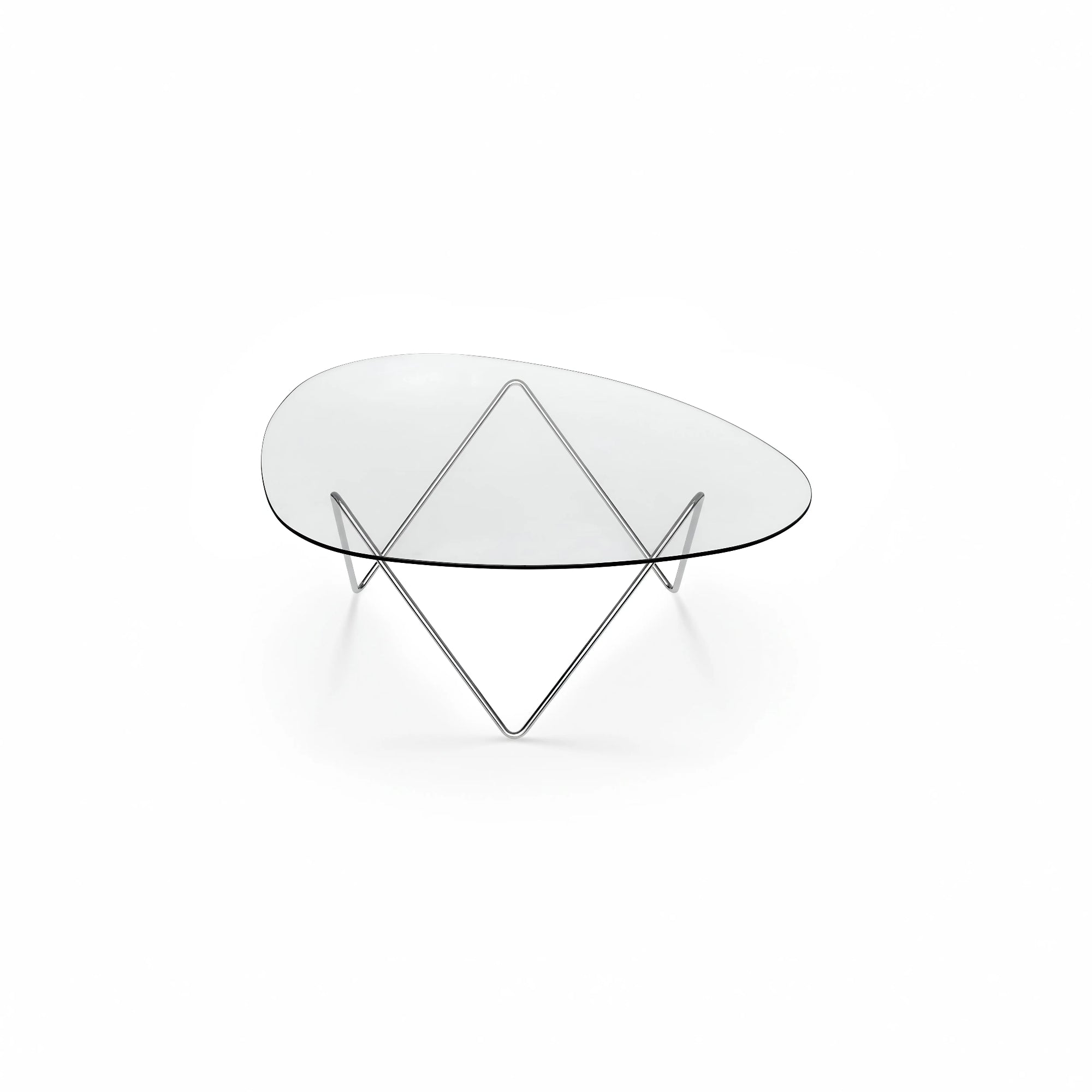 Pedrera 10116286 Coffee Table - Chrome/Transparent Glass-5
