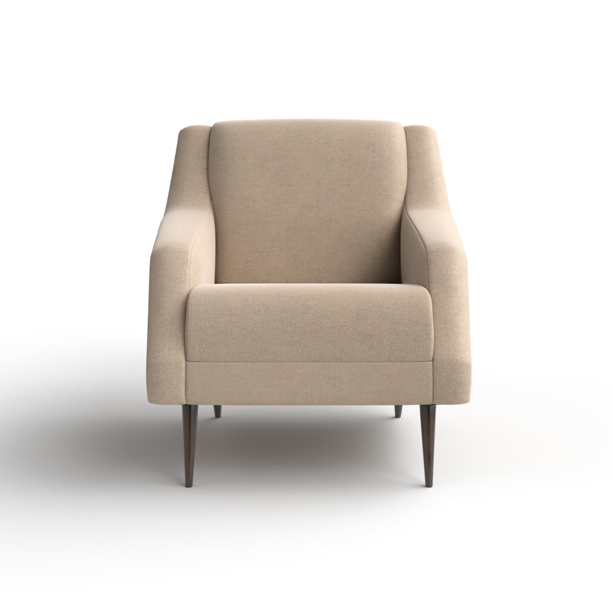 CDC.1 10498 Lounge Chair - Brown Stained Birch / Velvet B (Velvet 2 4960)-3