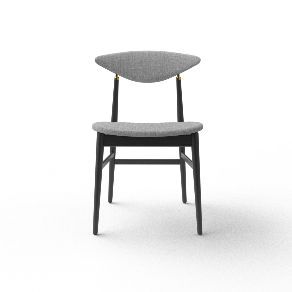 Gent Dining Chair – 49x78 / Wood (Black Stained Ash Semi Matt Lacquered) / Fabric B (Remix 3 123)-3