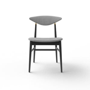Gent 10616 Dining Chair - Black Stained Ash Semi Matt Lacquered/Fabric B (Remix 3 123)