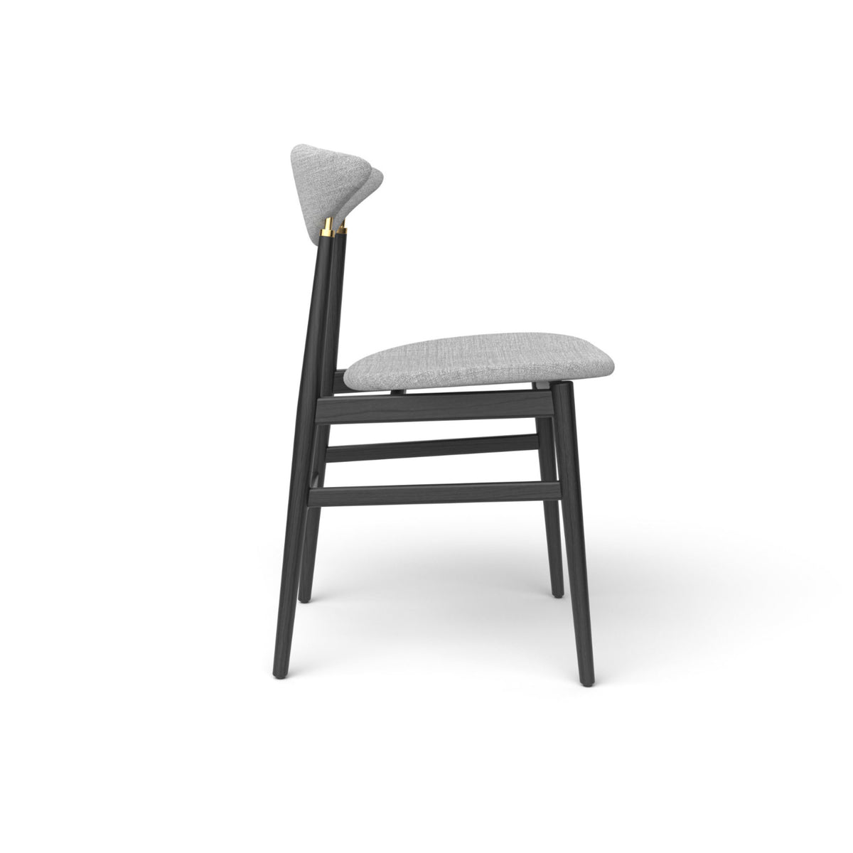 Gent Dining Chair – 49x78 / Wood (Black Stained Ash Semi Matt Lacquered) / Fabric B (Remix 3 123)-5