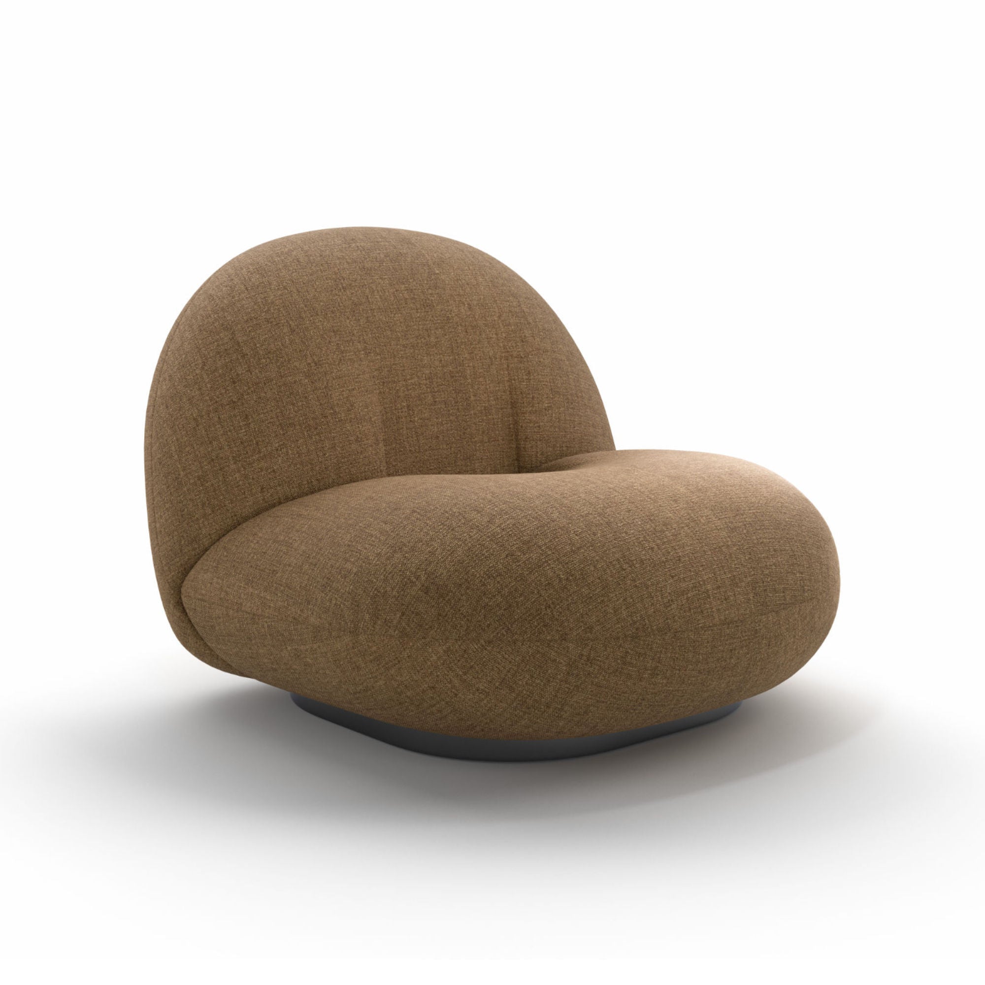 Pacha 10964 Lounge Chair - Black Semi-Matte/Fabric C (Belsuede Special FR 003)-1