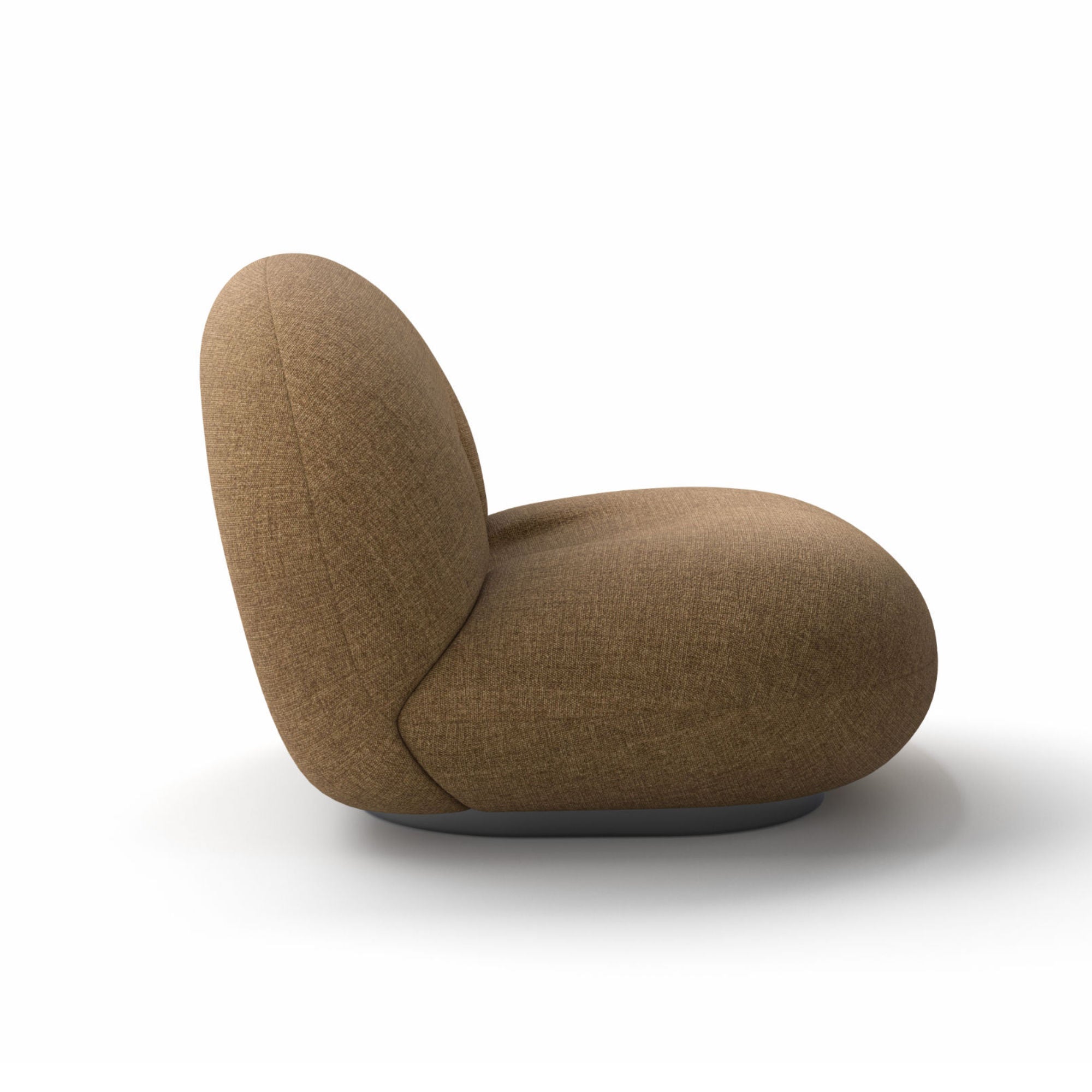 Pacha 10964 Lounge Chair - Black Semi-Matte/Fabric C (Belsuede Special FR 003)-3