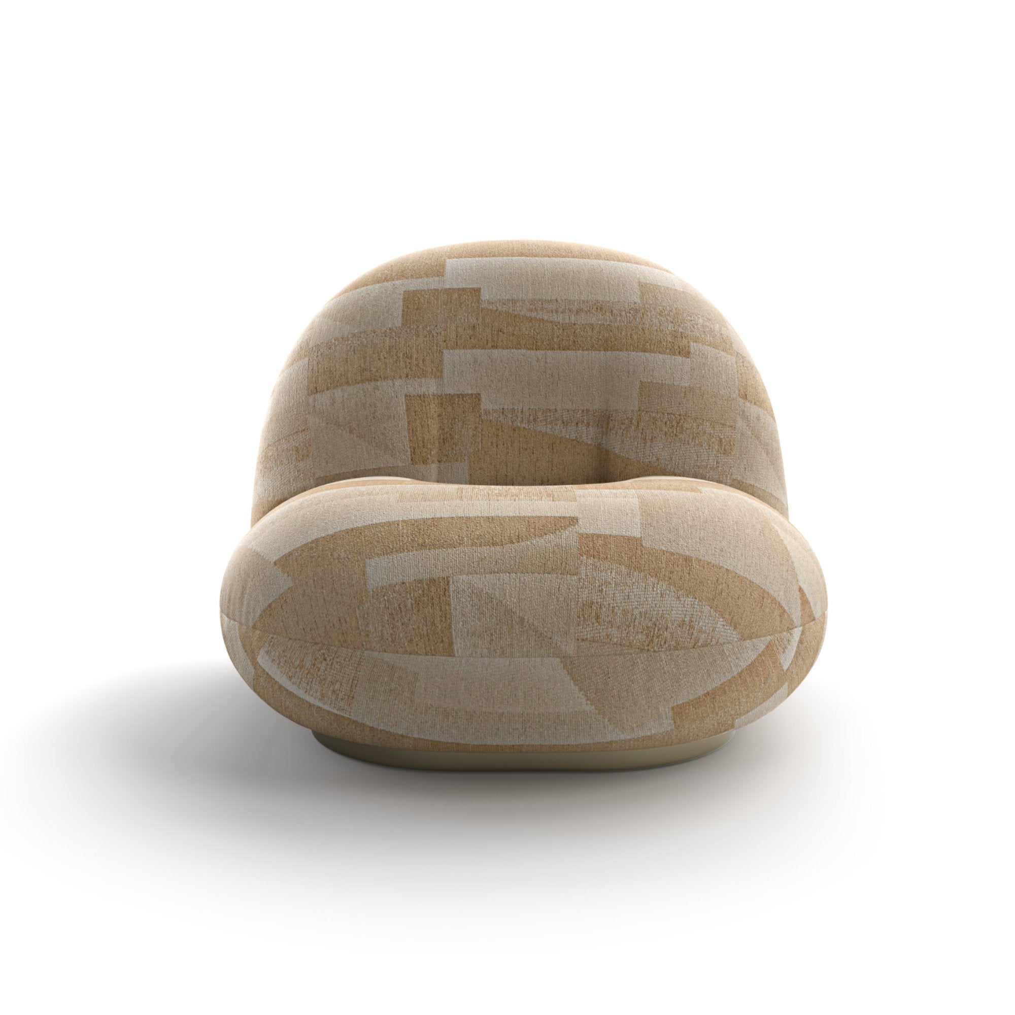 Pacha 11601 Swivel Lounge Chair - Pearl Gold/Fabric B (Dadja 018)-2