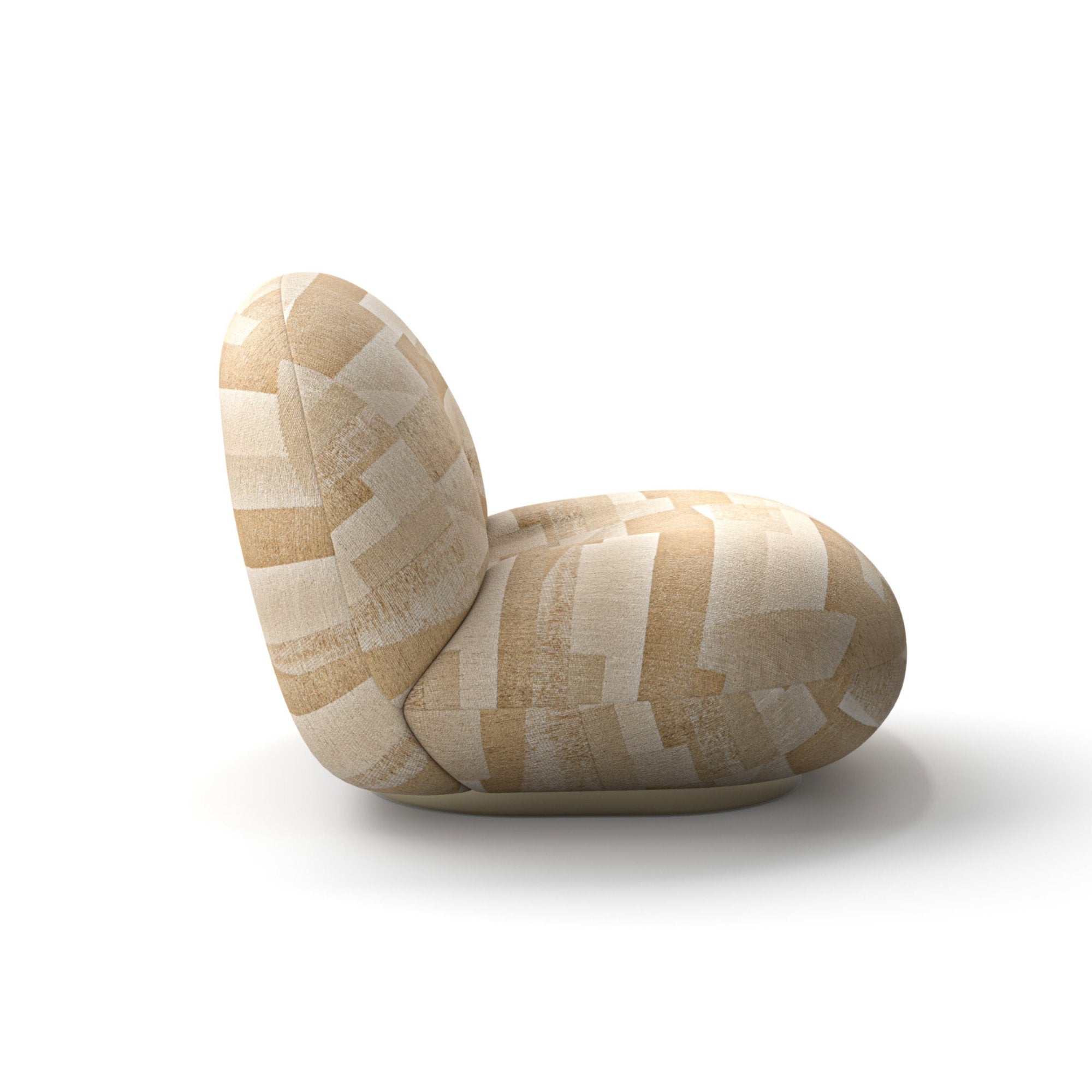 Pacha 11601 Swivel Lounge Chair - Pearl Gold/Fabric B (Dadja 018)-3