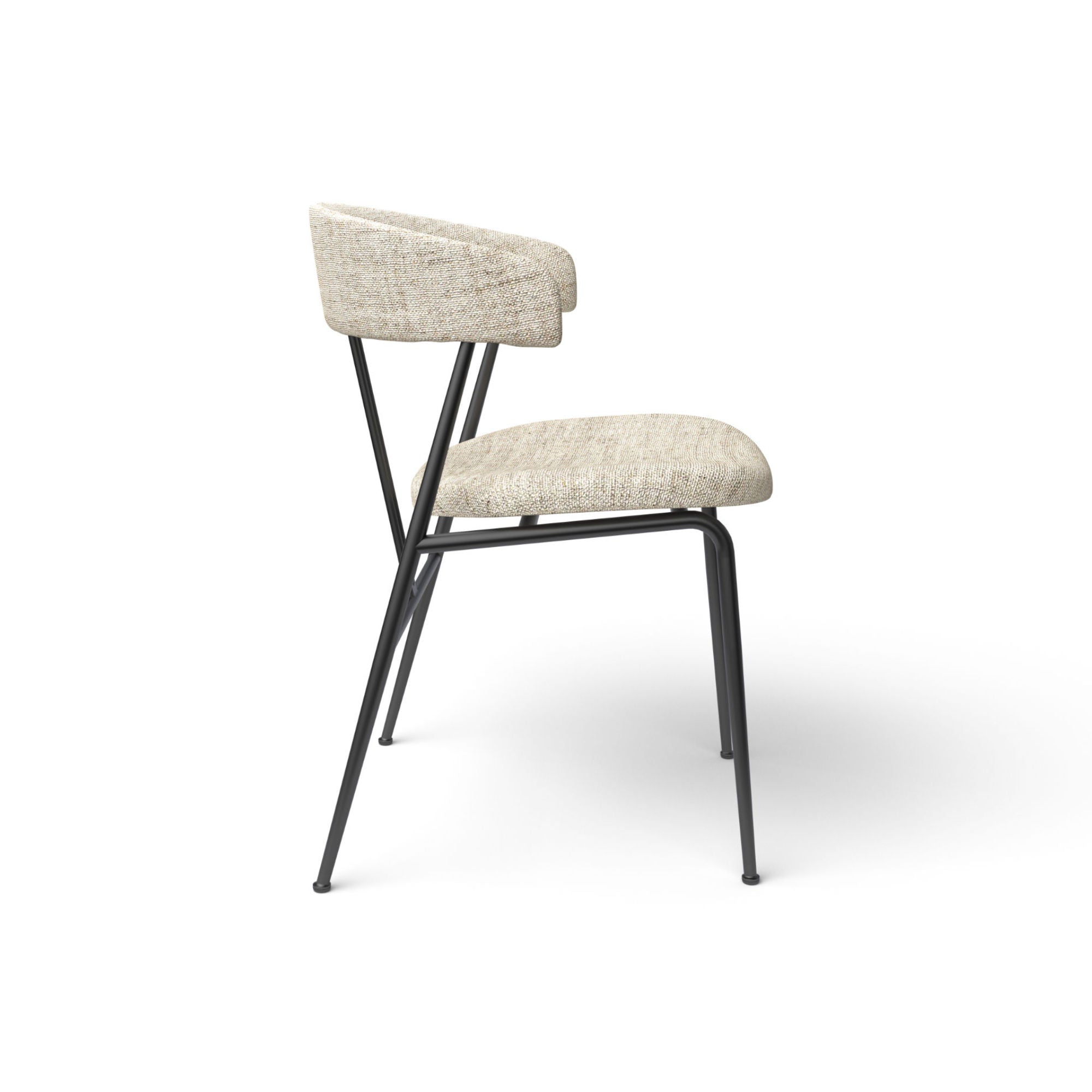 Violin 23931 Dining Chair - Black Matt/Fabric A (Indianskop 015)-5
