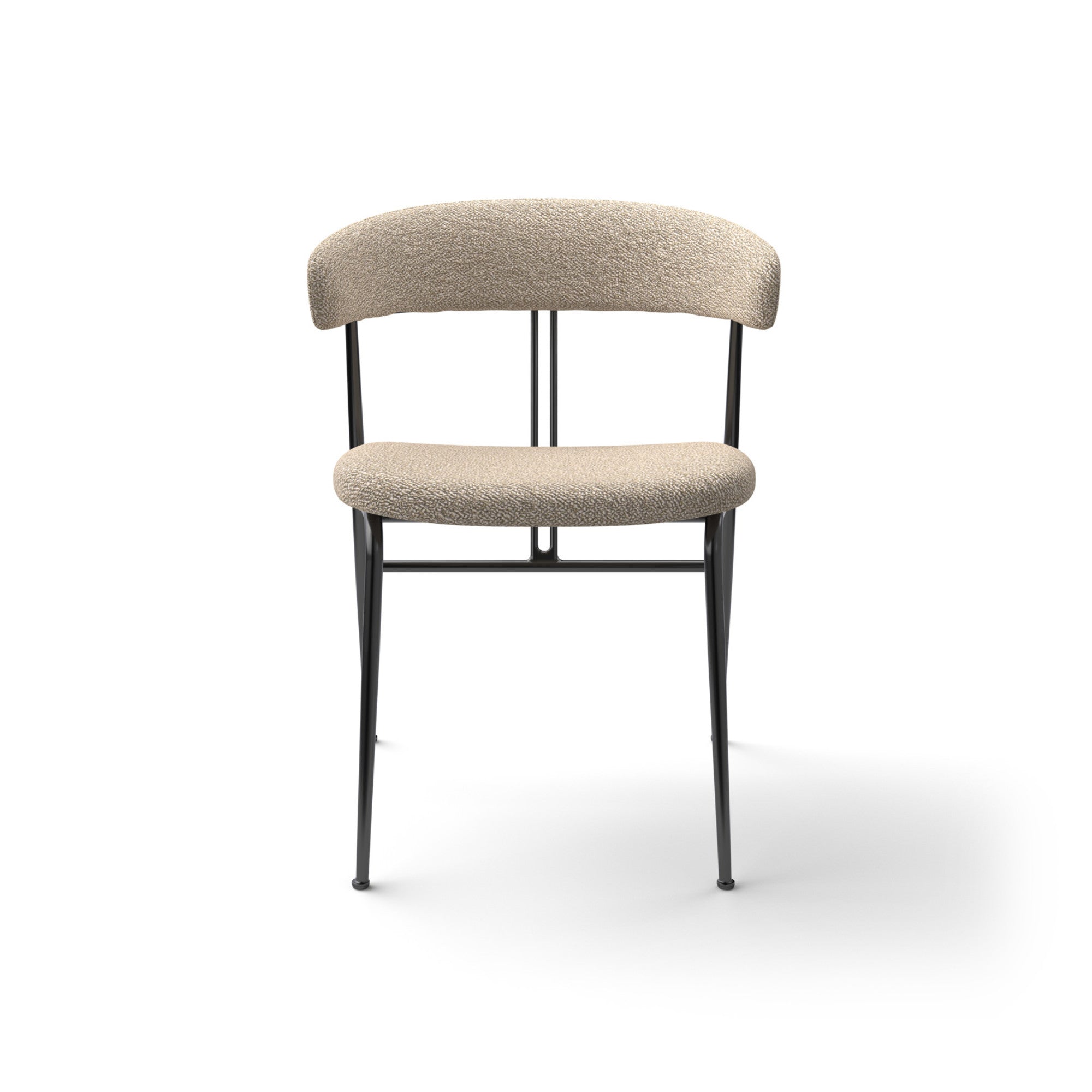 Violin 23931 Dining Chair - Black Matt / Fabric D (Karakorum 003 by Dedar)-2