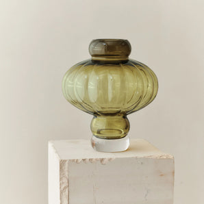 Balloon 08 Glass Vase - Olive