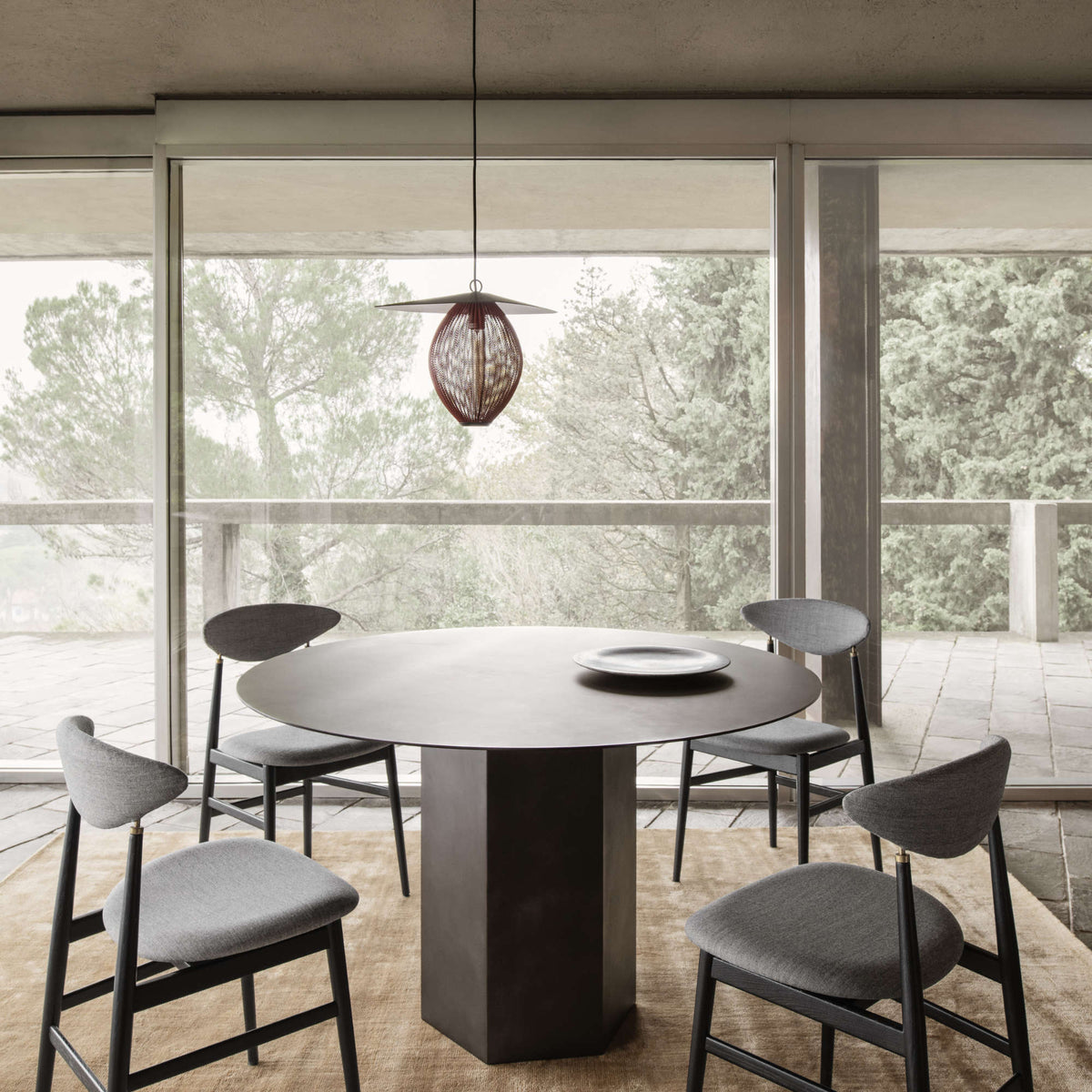 Gent Dining Chair – 49x78 / Wood (Black Stained Ash Semi Matt Lacquered) / Fabric B (Remix 3 123)-2