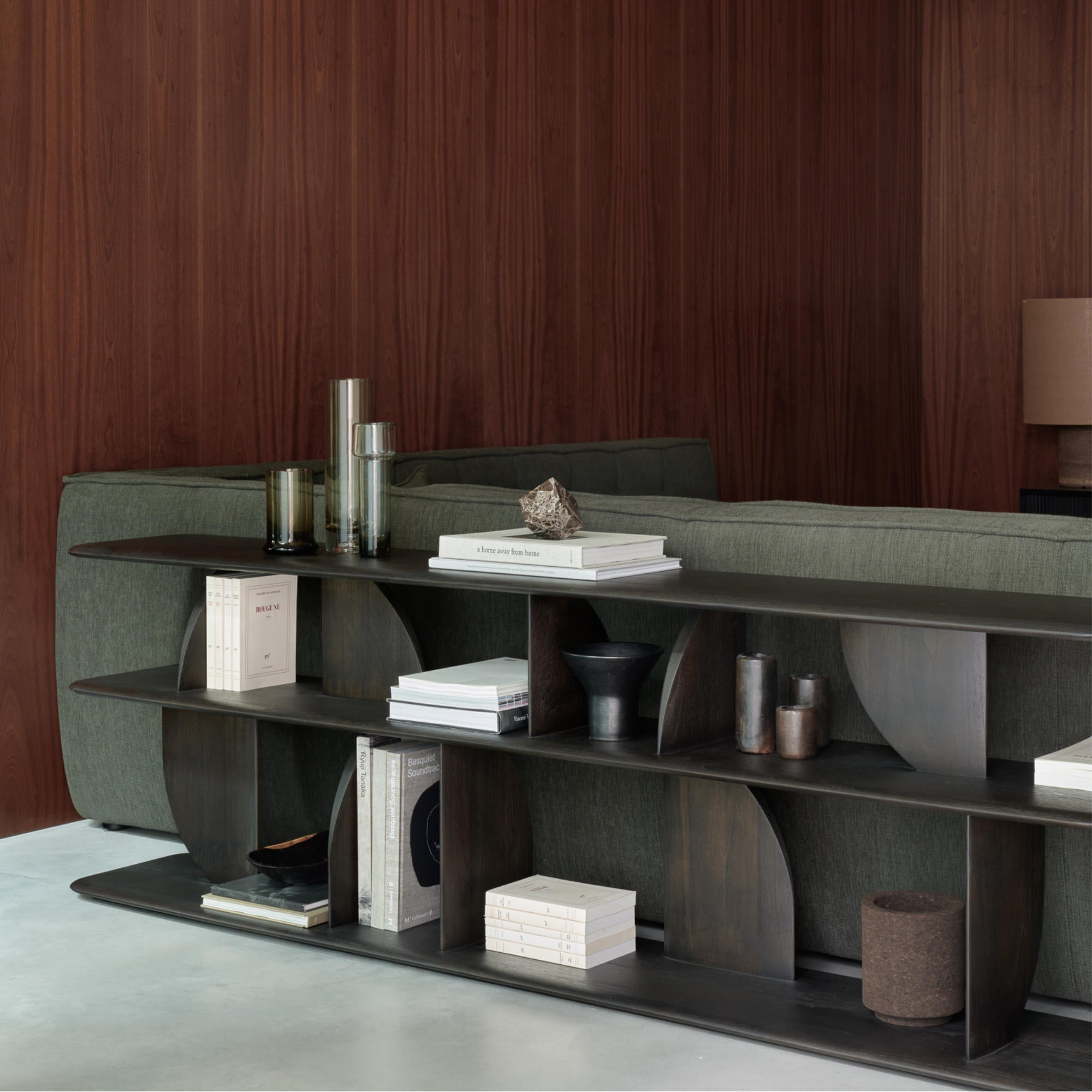 Geometric 10507 Console - Teak Dark Brown-2