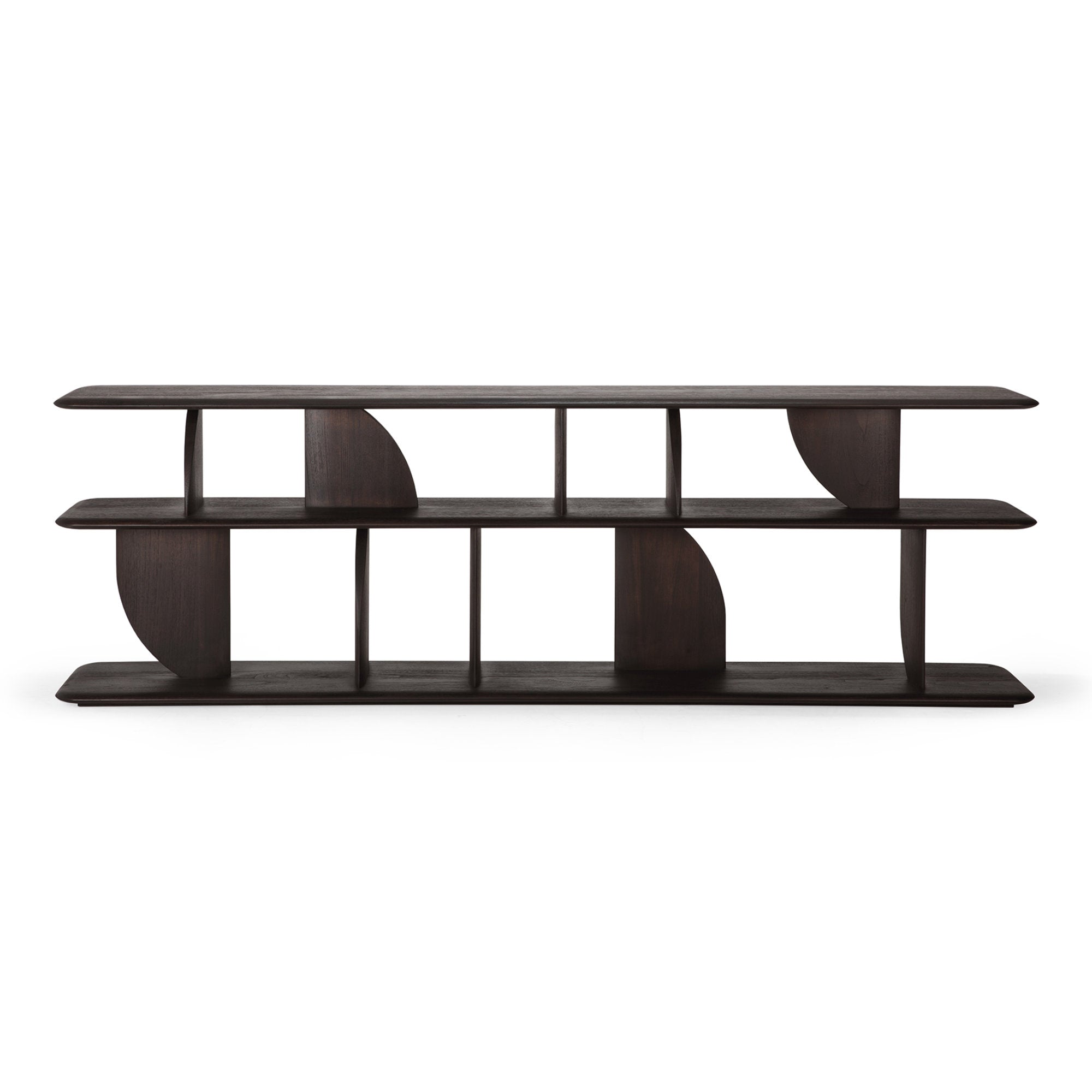 Geometric 10507 Console - Teak Dark Brown-1