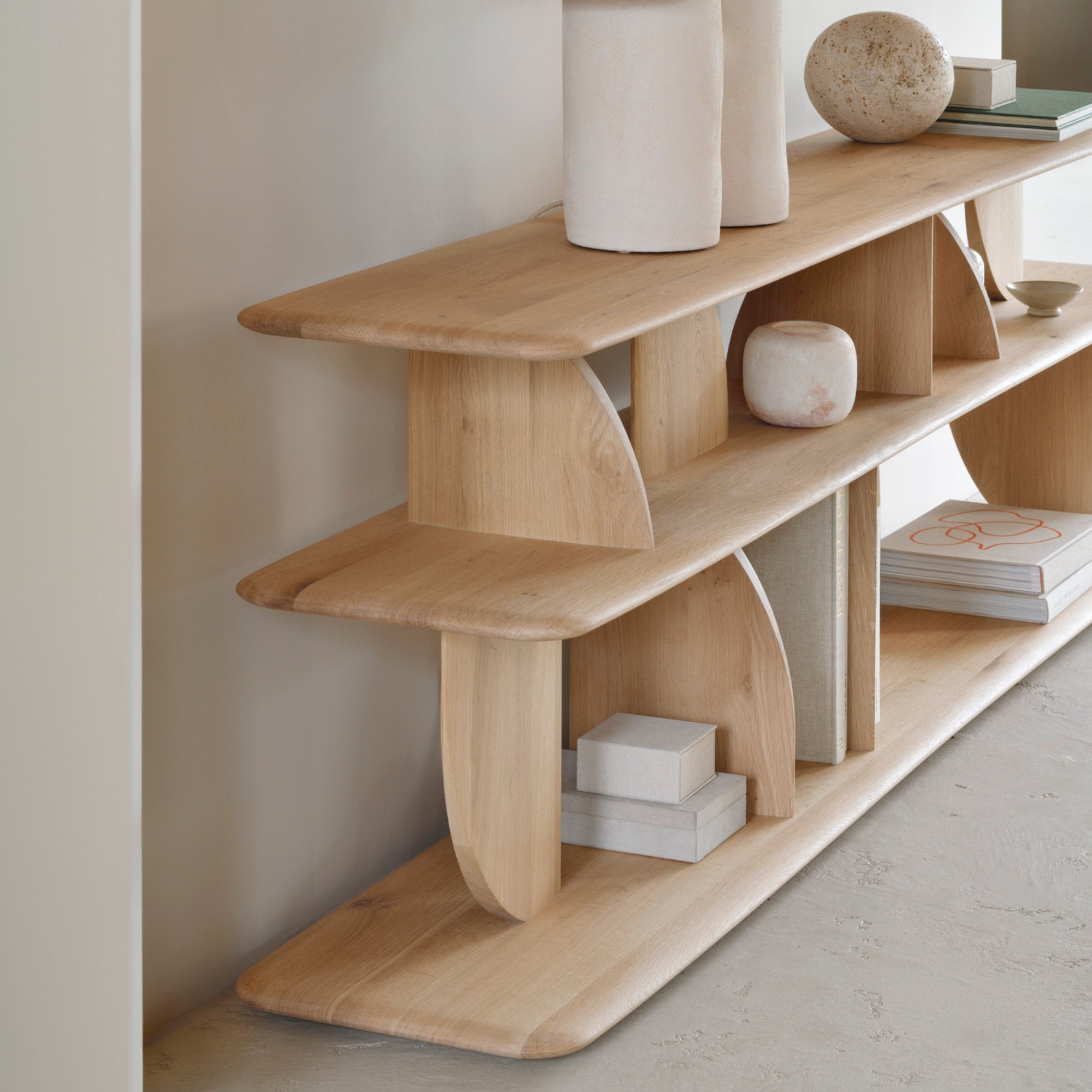 Geometric 55017 Sofa Console - Oak-4