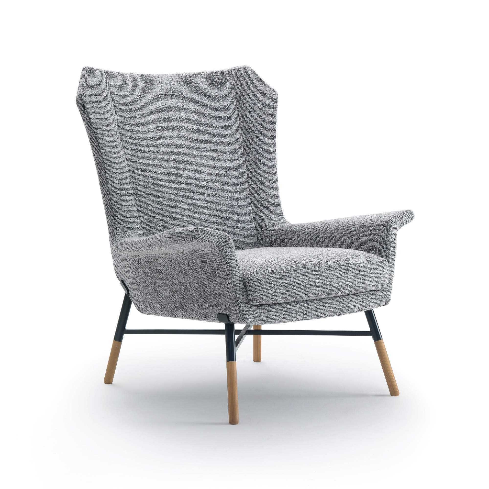 Giulietta 3504 Armchair - Oak/Fabric T2 (Cabas 65)