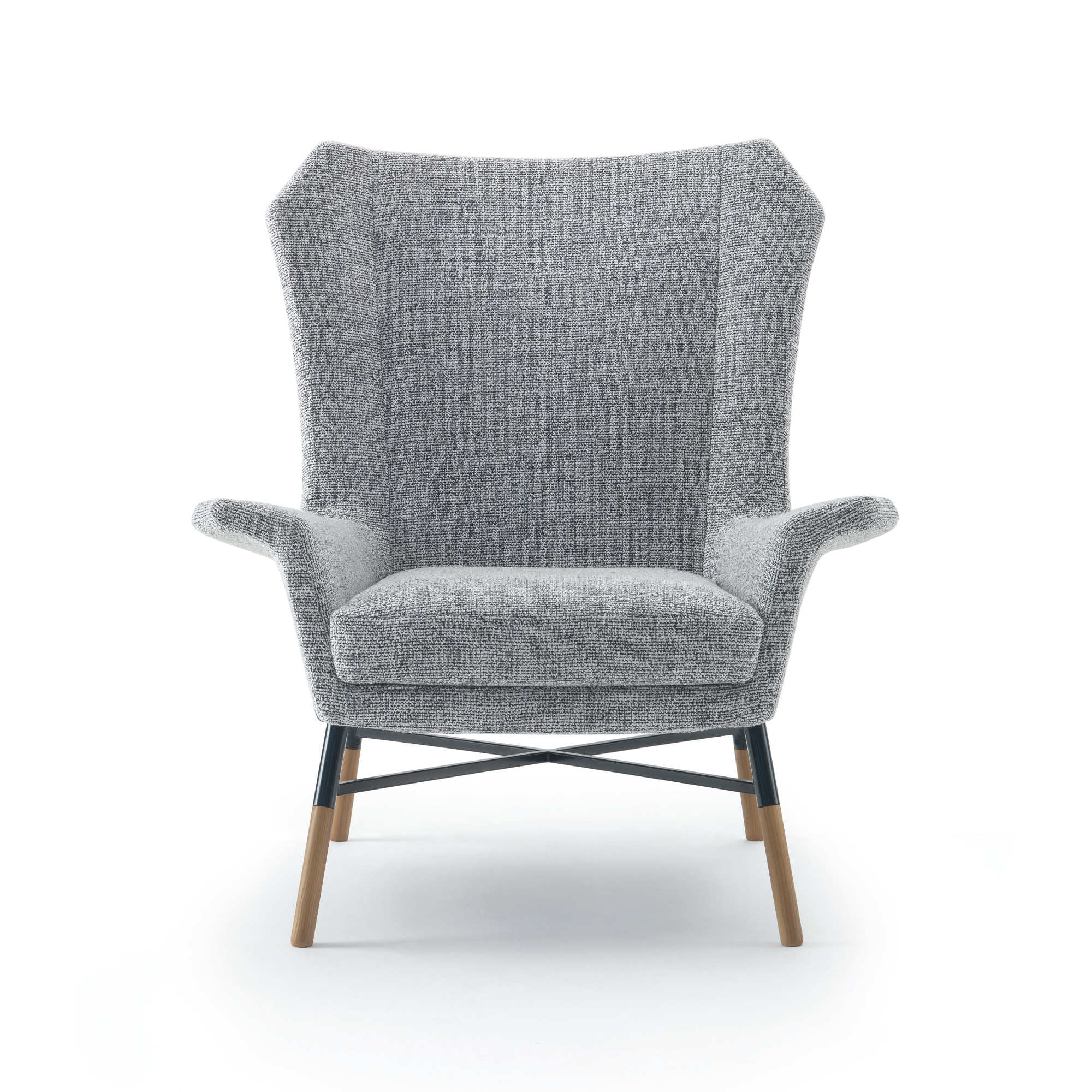 Giulietta 3504 Armchair - Oak/Fabric T2 (Cabas 65)-3