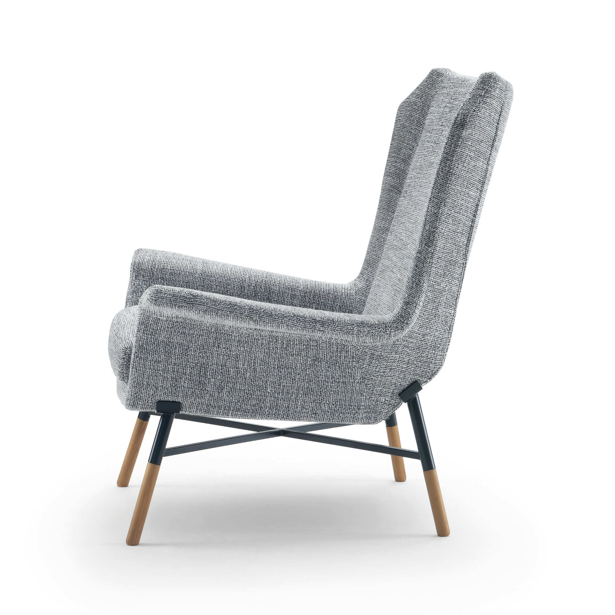 Giulietta 3504 Armchair - Oak/Fabric T2 (Cabas 65)-5