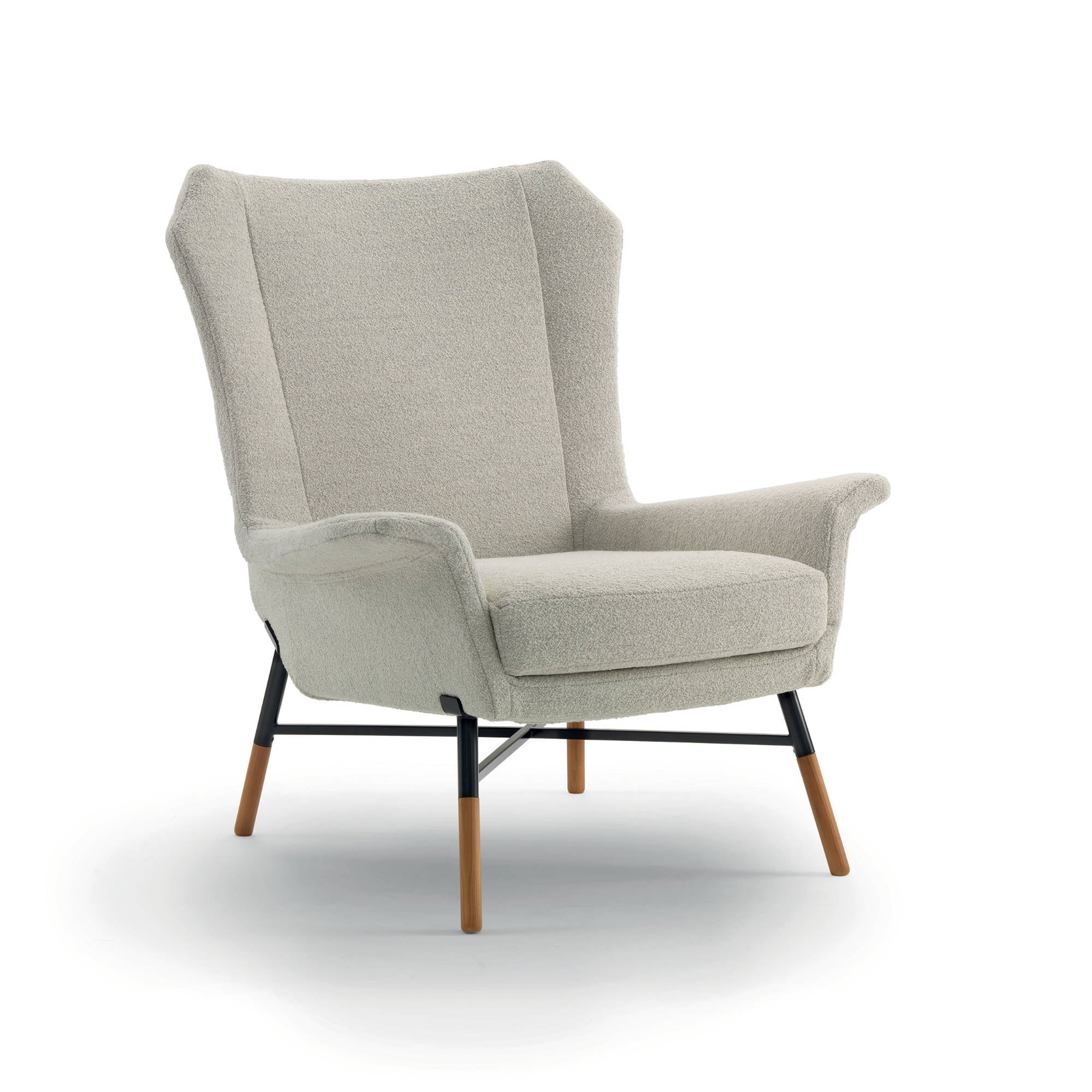 Giulietta 3504 Armchair - Oak/Fabric T4 (Orbaco 02)-1