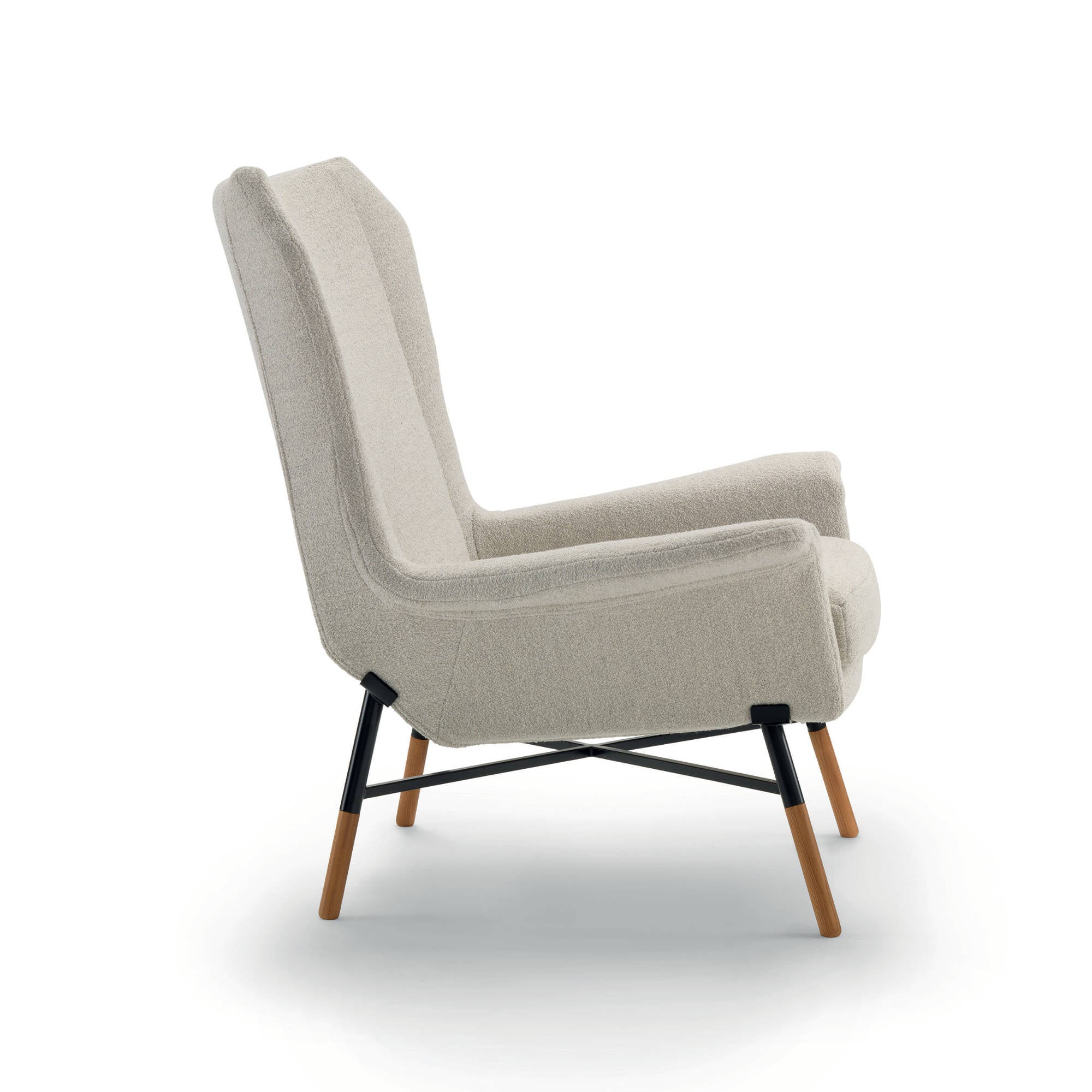 Giulietta 3504 Armchair - Oak/Fabric T4 (Orbaco 02)-4