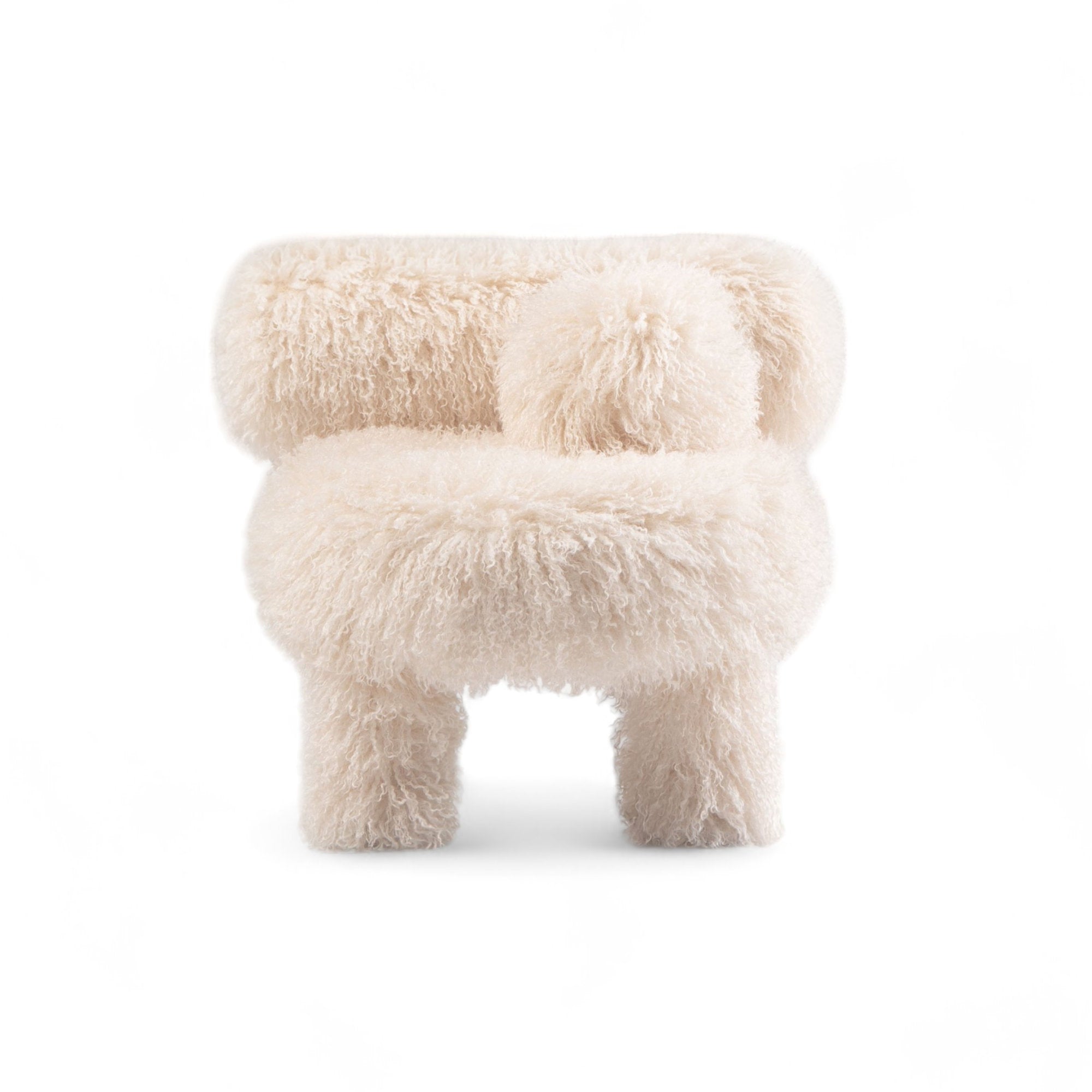 Gropius CS1 Fluffy Low Armchair - Fabric G (Azur Cotonneux Faux Fur)-3