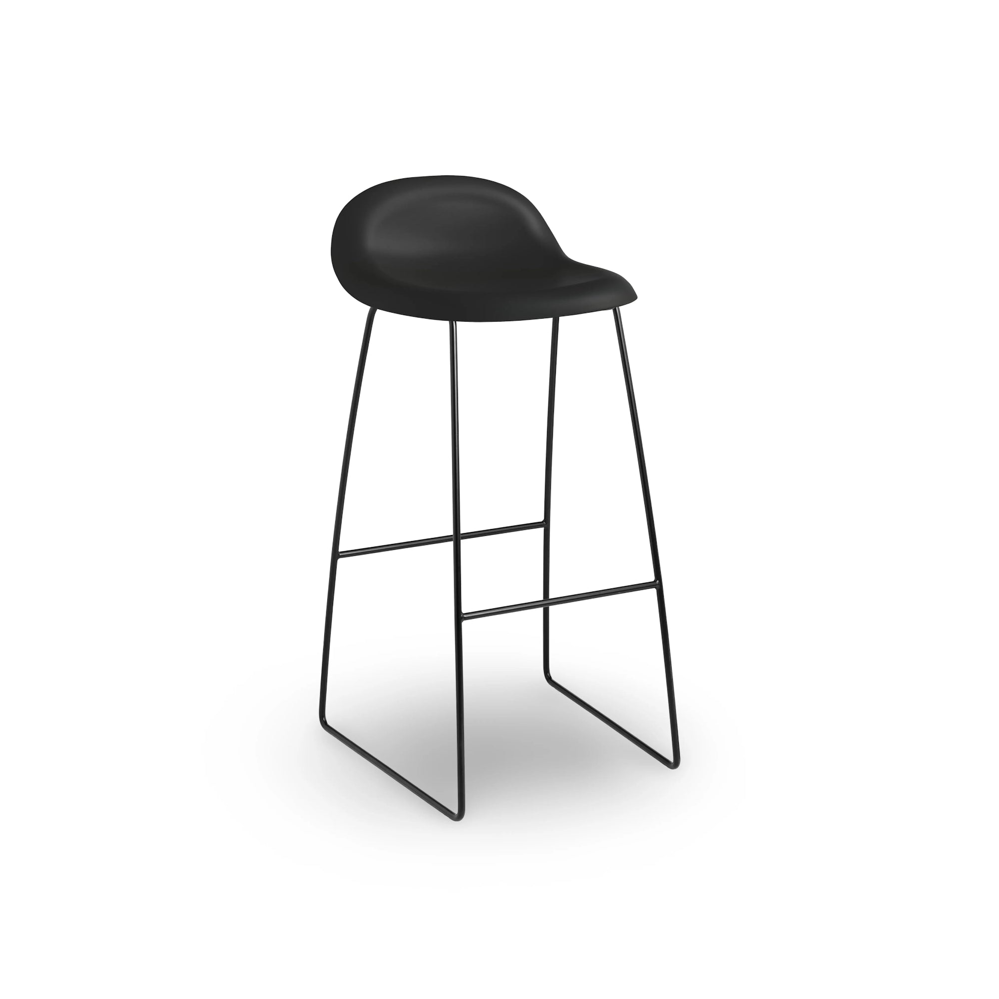 Gubi 3D 61831 Barstool - Black Matt / Black