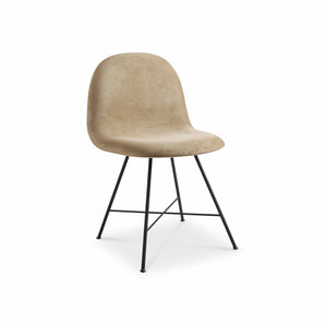 Gubi 3D 61844 Dining Chair - Leather F (Chamos 1715 Elefant)