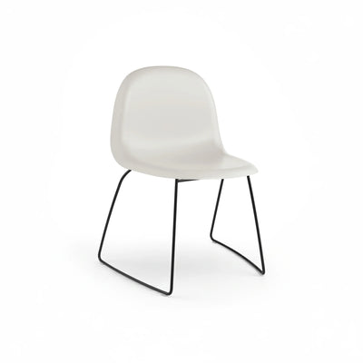Gubi 3D 61980 Dining Chair - Black Matt / Alabaster White