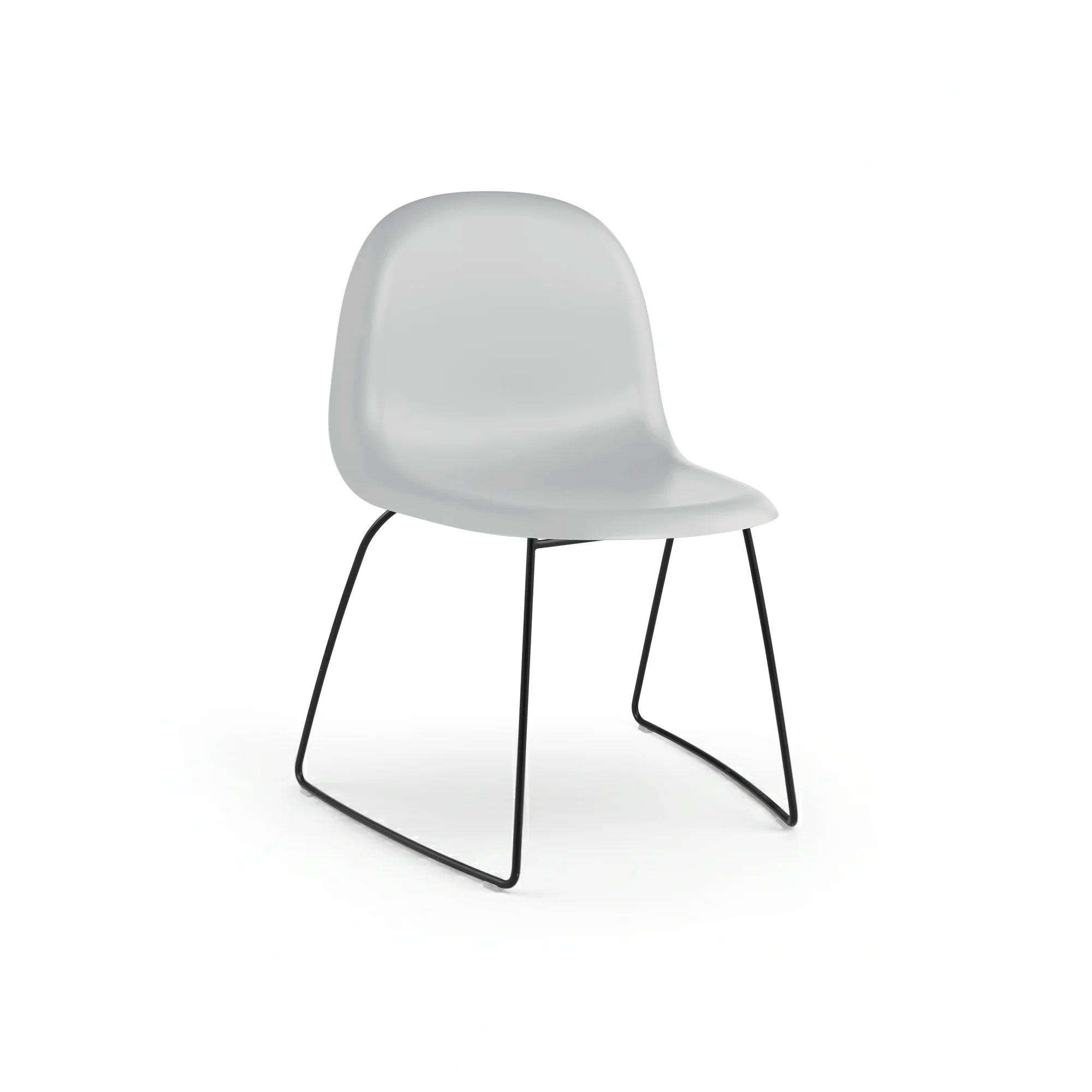 Gubi 3D 61980 Dining Chair - Black Matt / Lunar Gray
