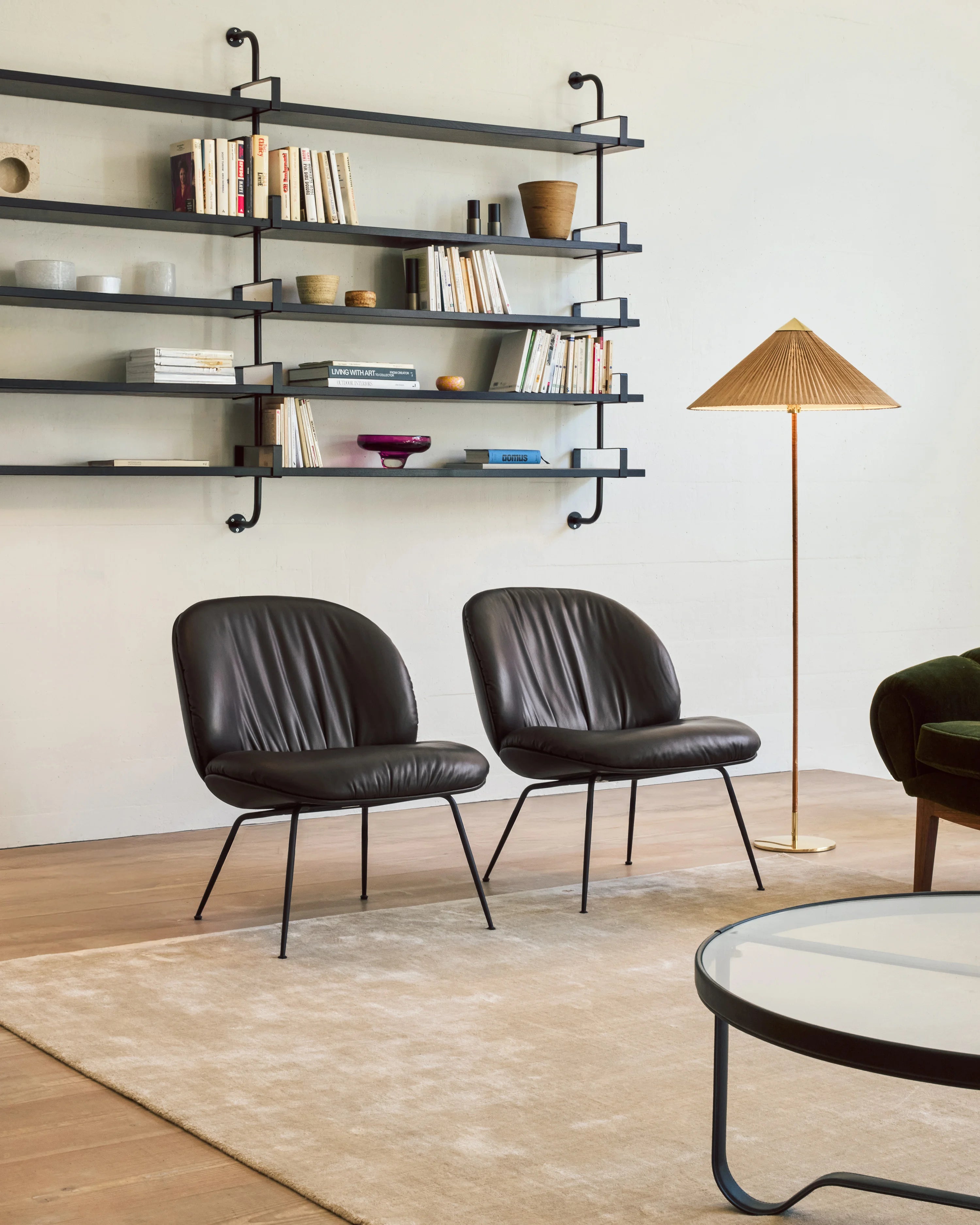 Beetle 61940 Soft Lounge Chair - Black Matt / Leather C (Smooth Leather Coffee FL2972)-5