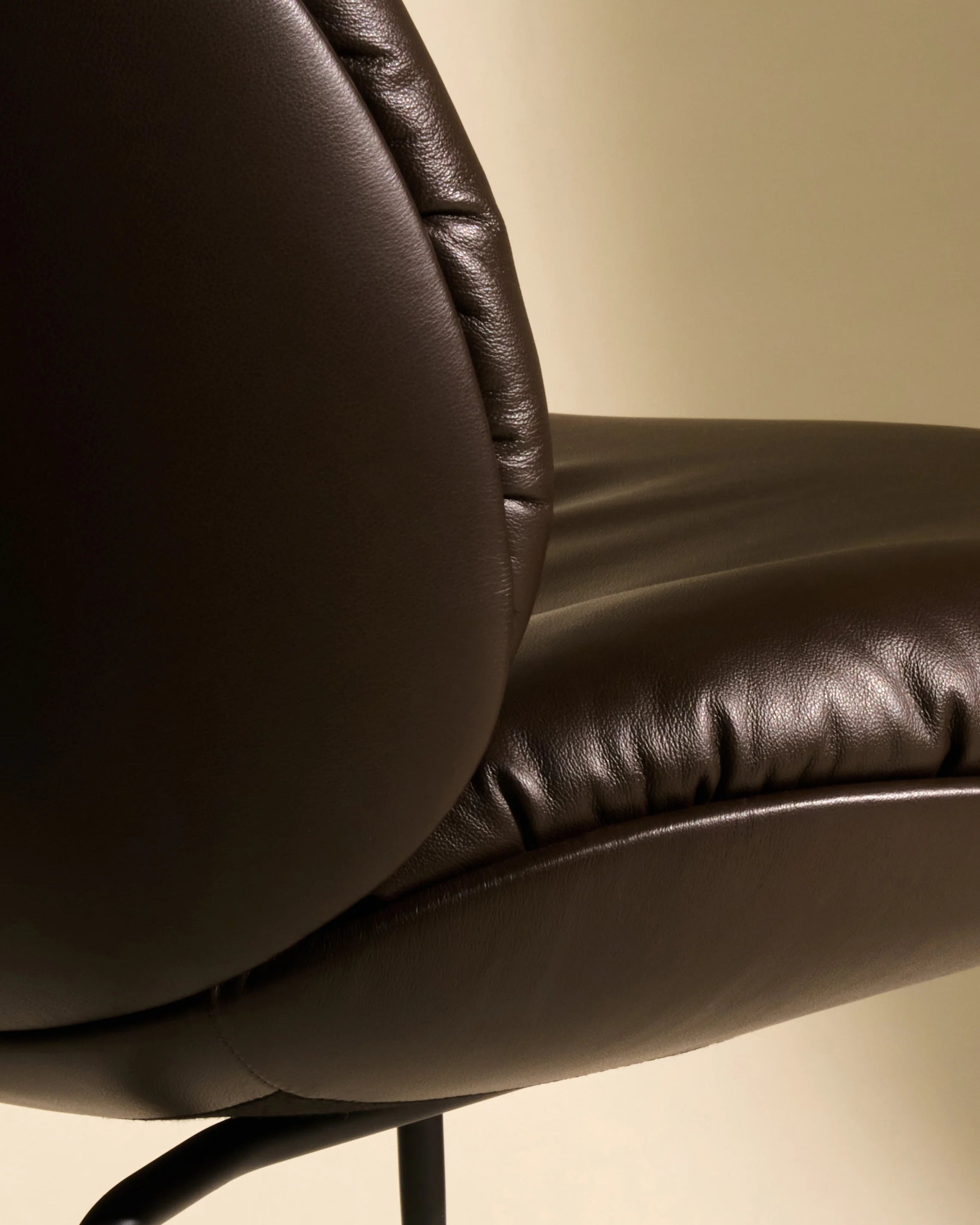 Beetle 61940 Soft Lounge Chair - Black Matt / Leather C (Smooth Leather Coffee FL2972)-4