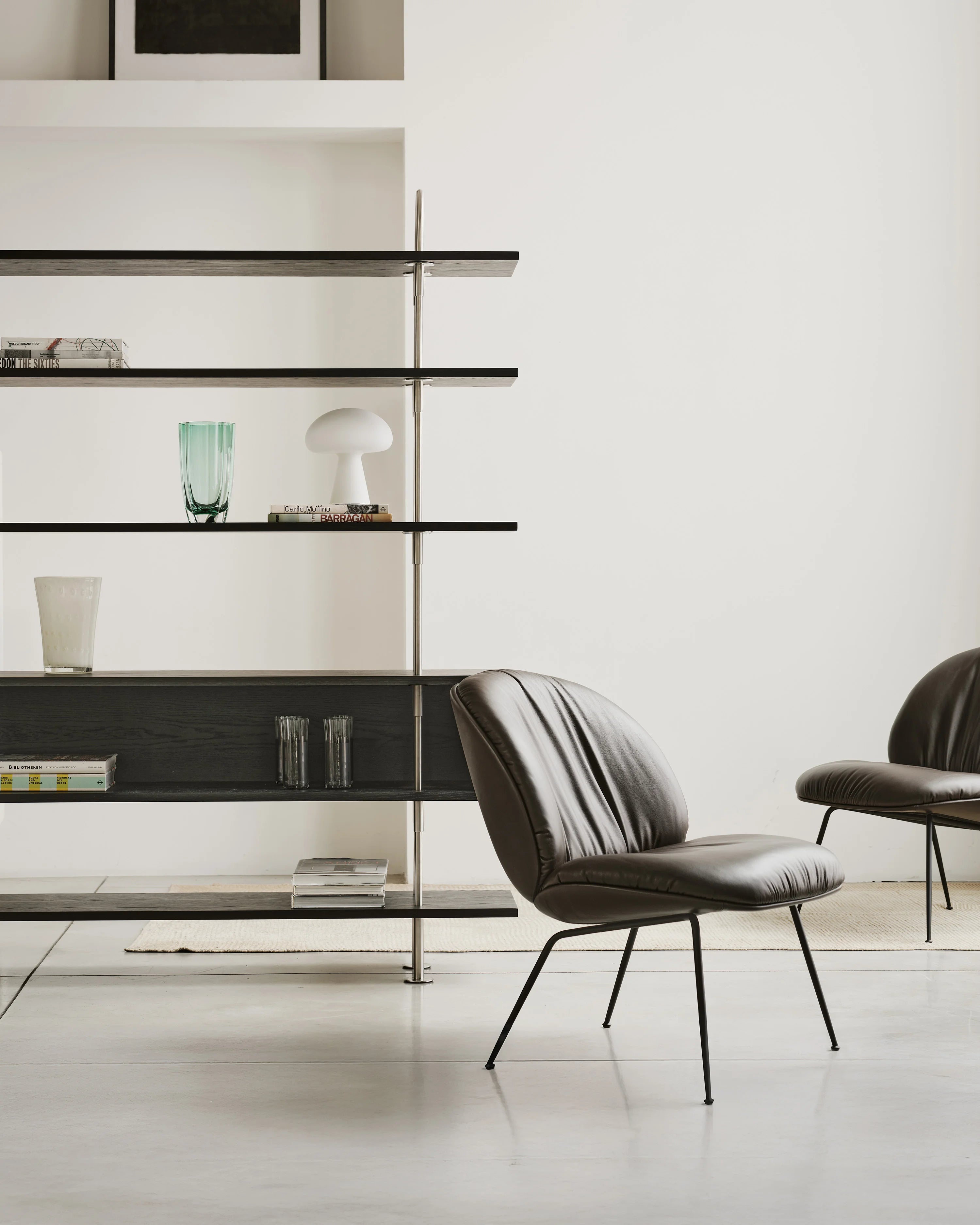 Beetle 61940 Soft Lounge Chair - Black Matt / Leather C (Smooth Leather Coffee FL2972)-12