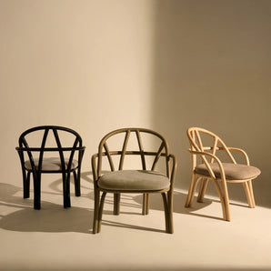 Bistra 61858 Lounge Chair - Olive Stained Rattan / Fabric B (Fustagno 003)