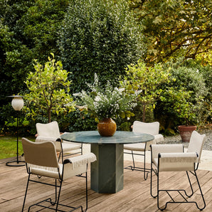 Epic 10137197 Round Outdoor Dining Table - Botanic Green Quartzite