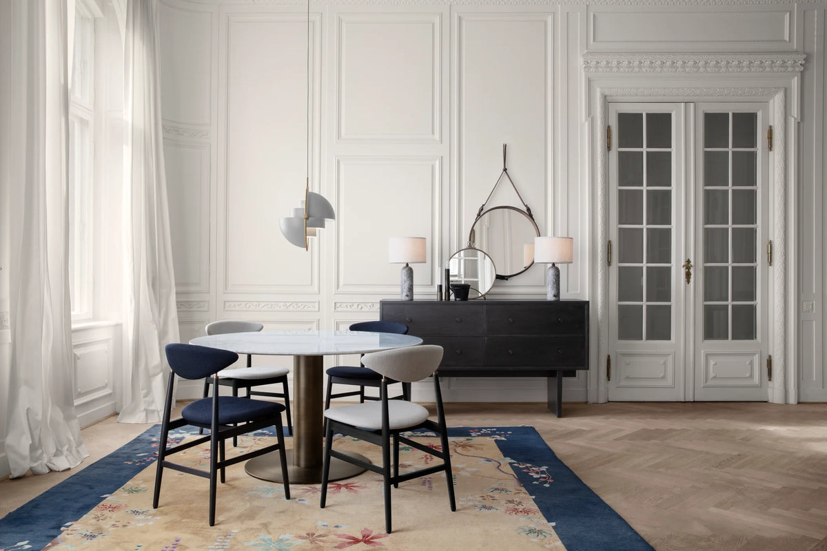 Gent 10616 Dining Chair - Black Stained Ash Semi Matt Lacquered/Fabric C (Vidar 4 0554)-4