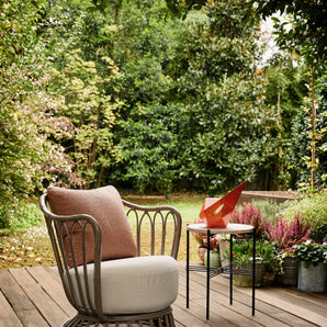 Grace 61732 Outdoor Lounge Chair - Mushroom Grey / Fabric B (Lorkey 41) / Fabric B (Lorkey 44)