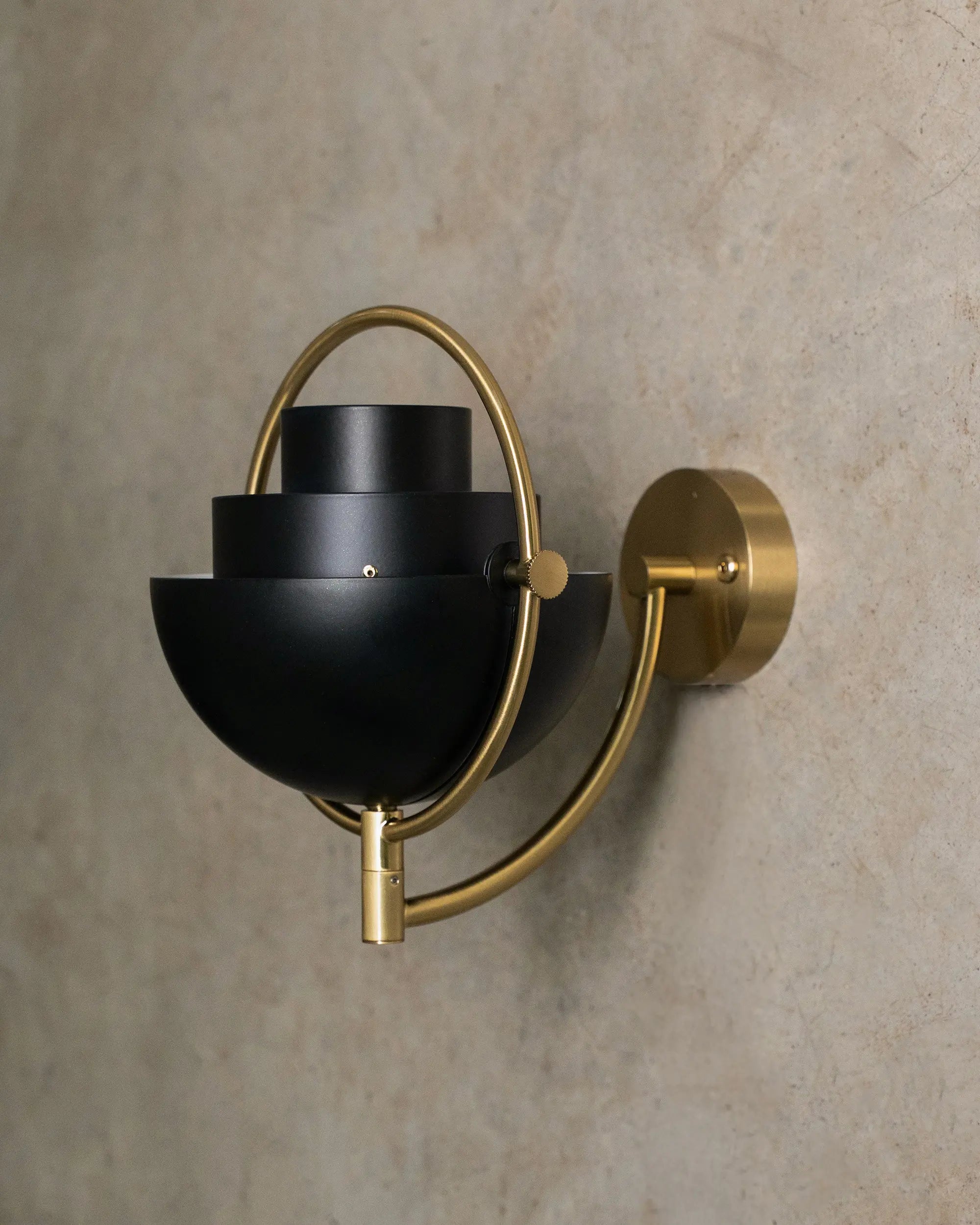 Multi-Lite Wall Lamp - Brass/Black Semi Matt-7