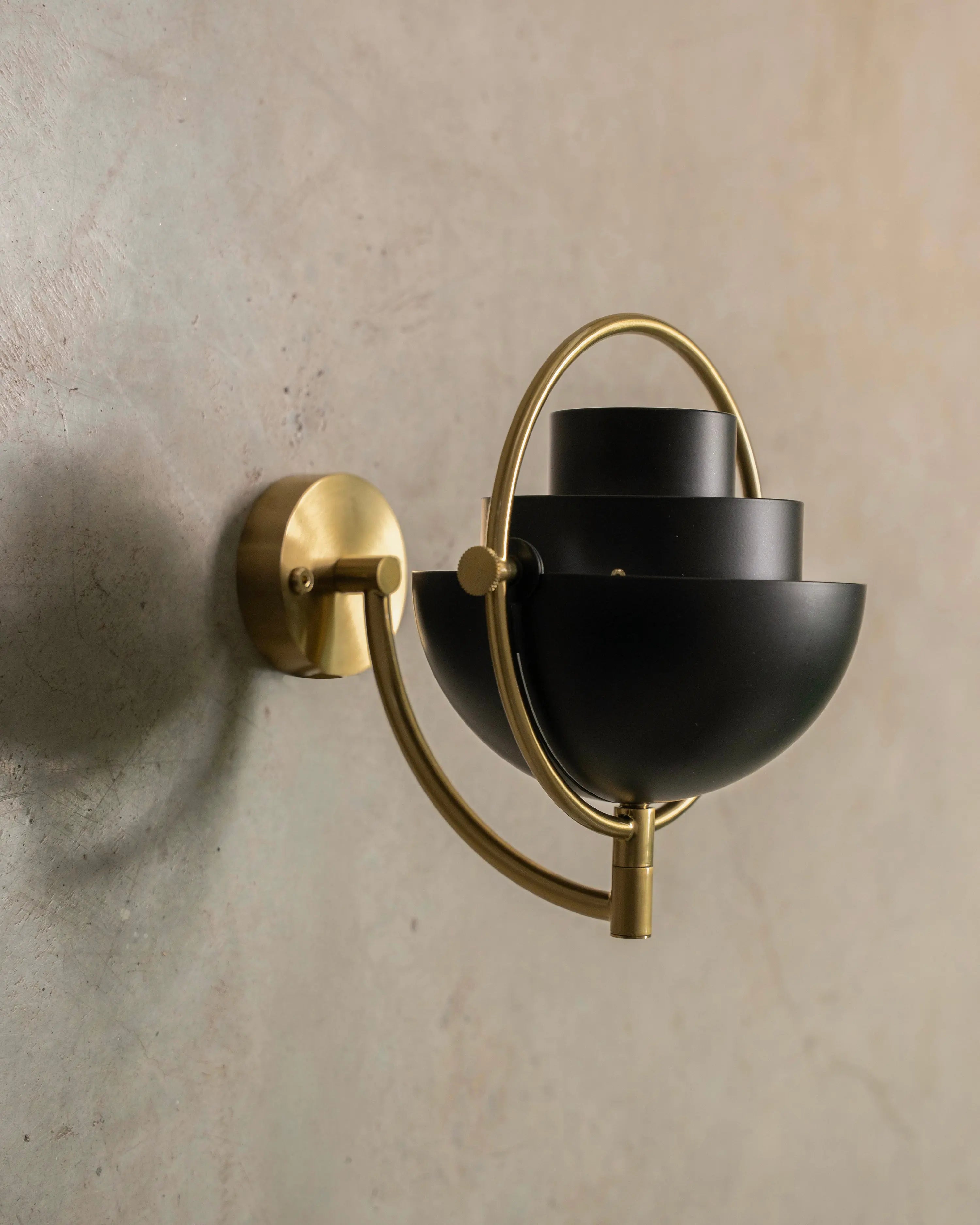 Multi-Lite Wall Lamp - Brass/Black Semi Matt-5