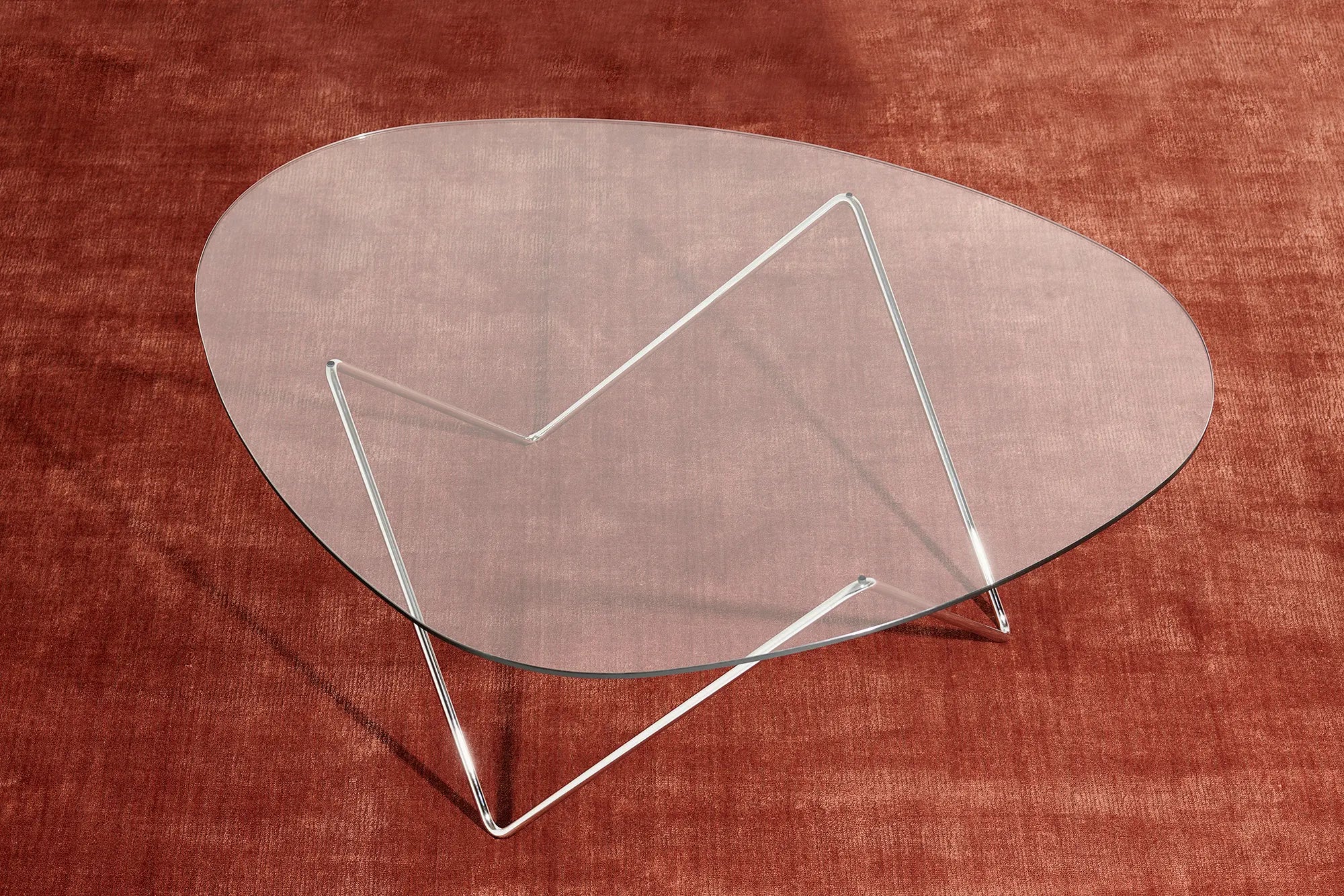 Pedrera 10116286 Coffee Table - Chrome/Transparent Glass
