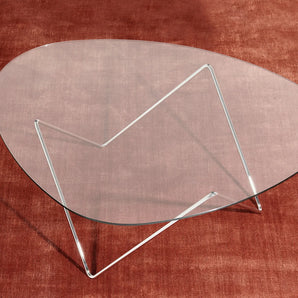 Pedrera 10116286 Coffee Table - Chrome/Transparent Glass