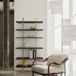 Poltrona 61851 Tria Lounge Chair - Dark Rattan / Fabric C (Boucle 001)